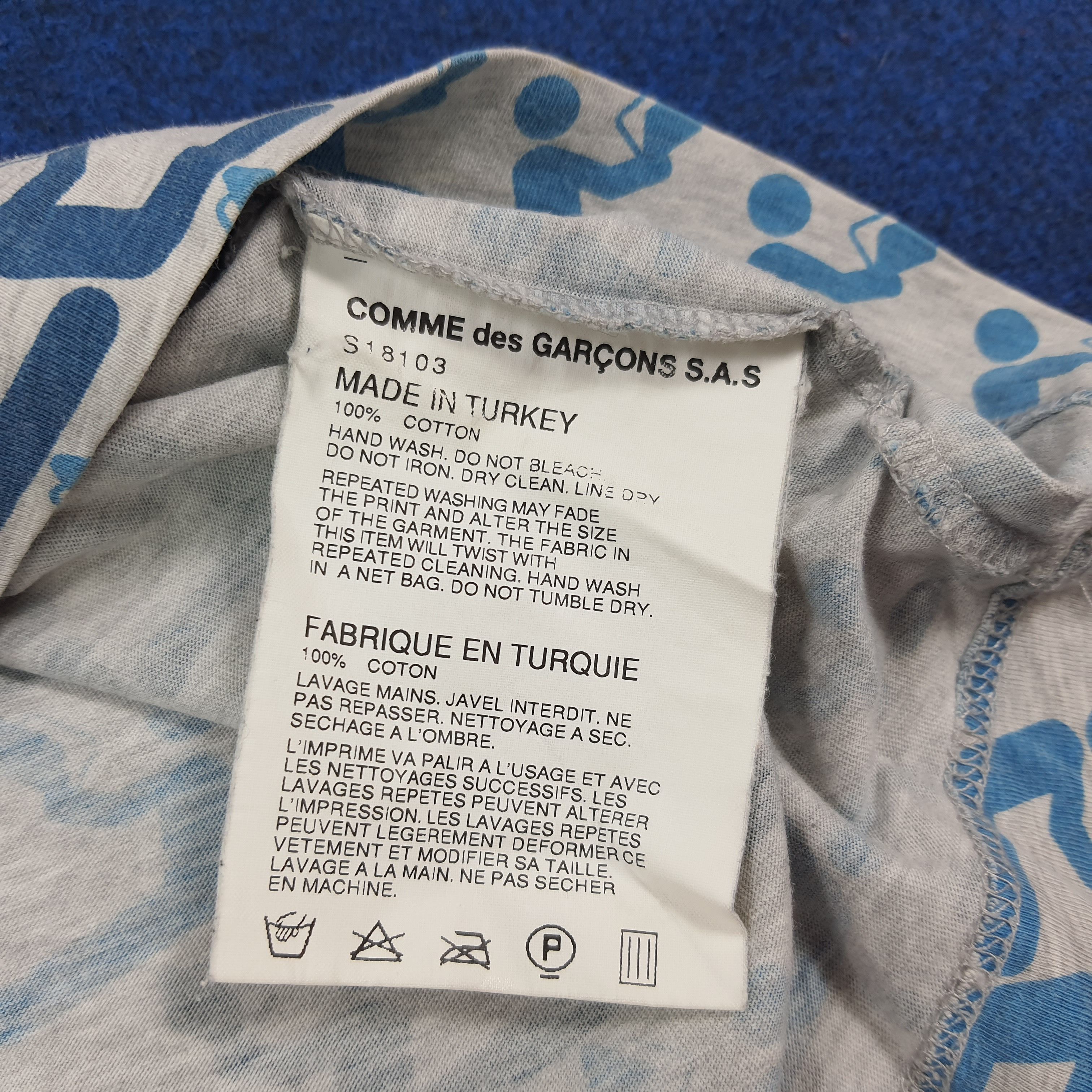Comme des Garcons Vintage Comme Des Garcons Monogram Pocket Tee C299N17 Size US M / EU 48-50 / 2 - 6 Thumbnail