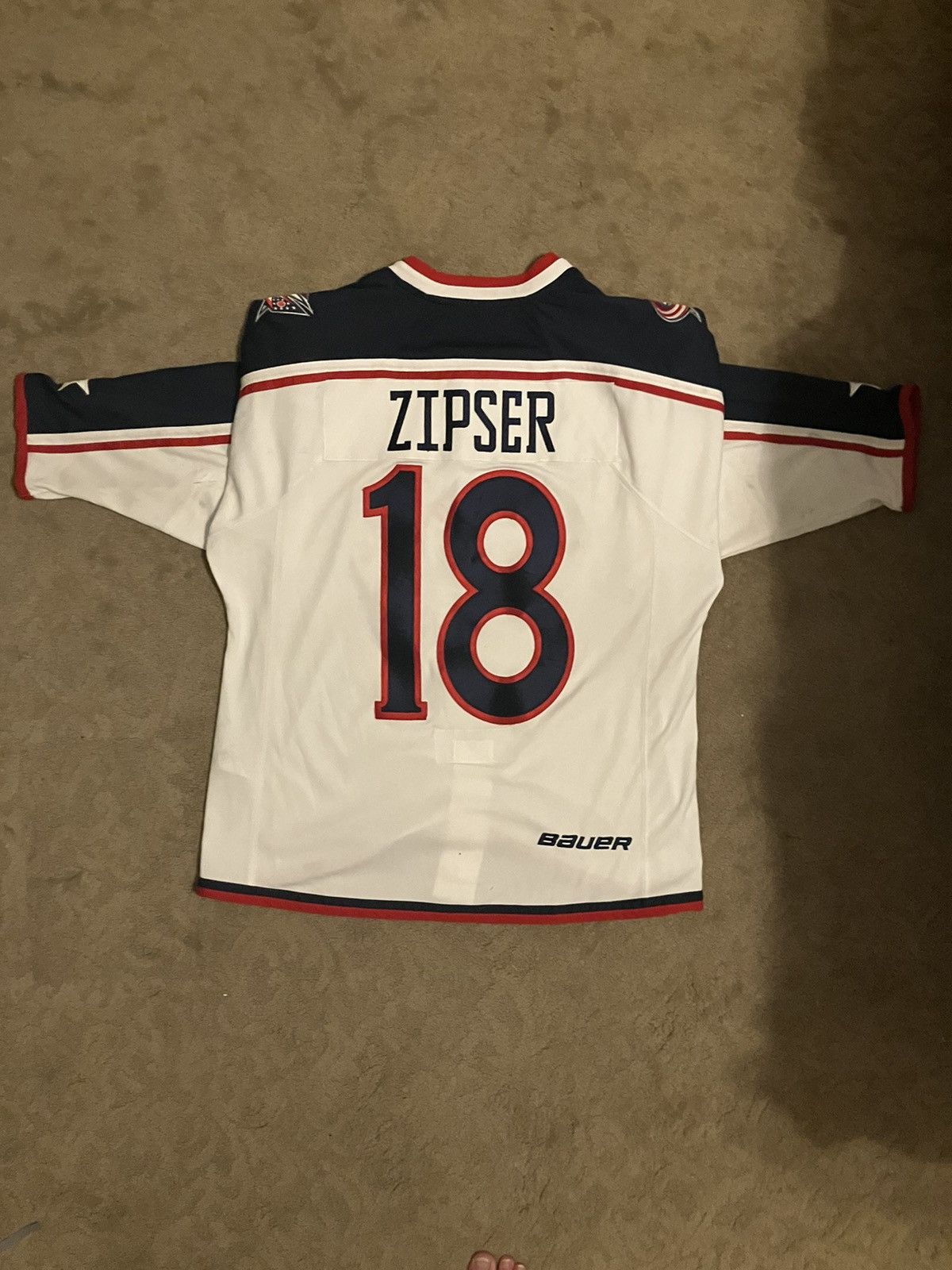 NHL White Bauer Columbus Blue Jackets Hockey Jersey Size US M / EU 48-50 / 2 - 4 Thumbnail