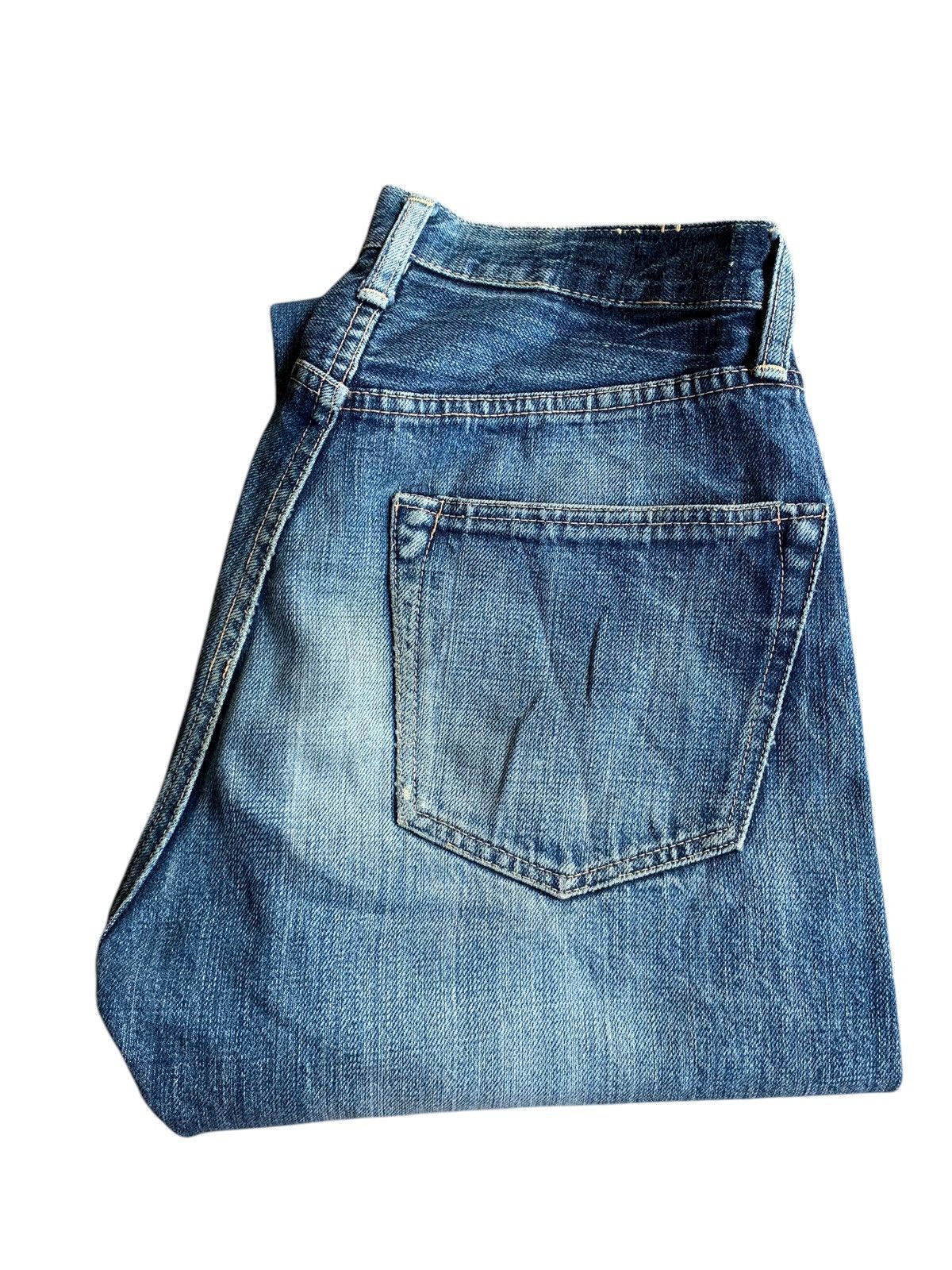 Japanese Brand × Kapital × OMNIGOD OMNIGOD SELVEDGE BUTTON FLY FADED & RUSTY DISTRESSED DENIM Size US 29 - 12 Thumbnail