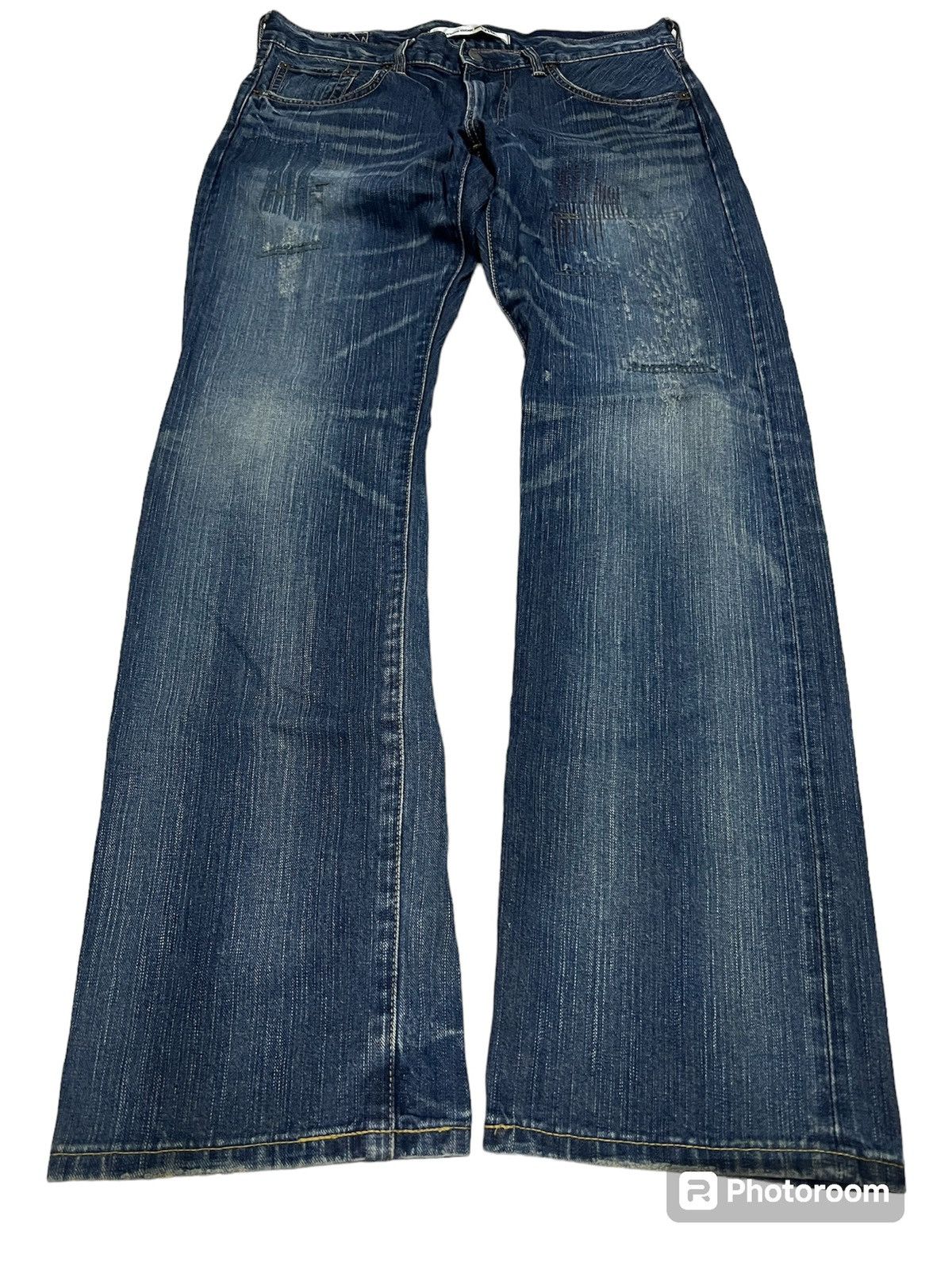 Edwin × If Six Was Nine × Le Grande Bleu (L.G.B.) 💥Baggy💥EDWIN 503XV JEANS VERY RARE Size US 33 - 1 Thumbnail