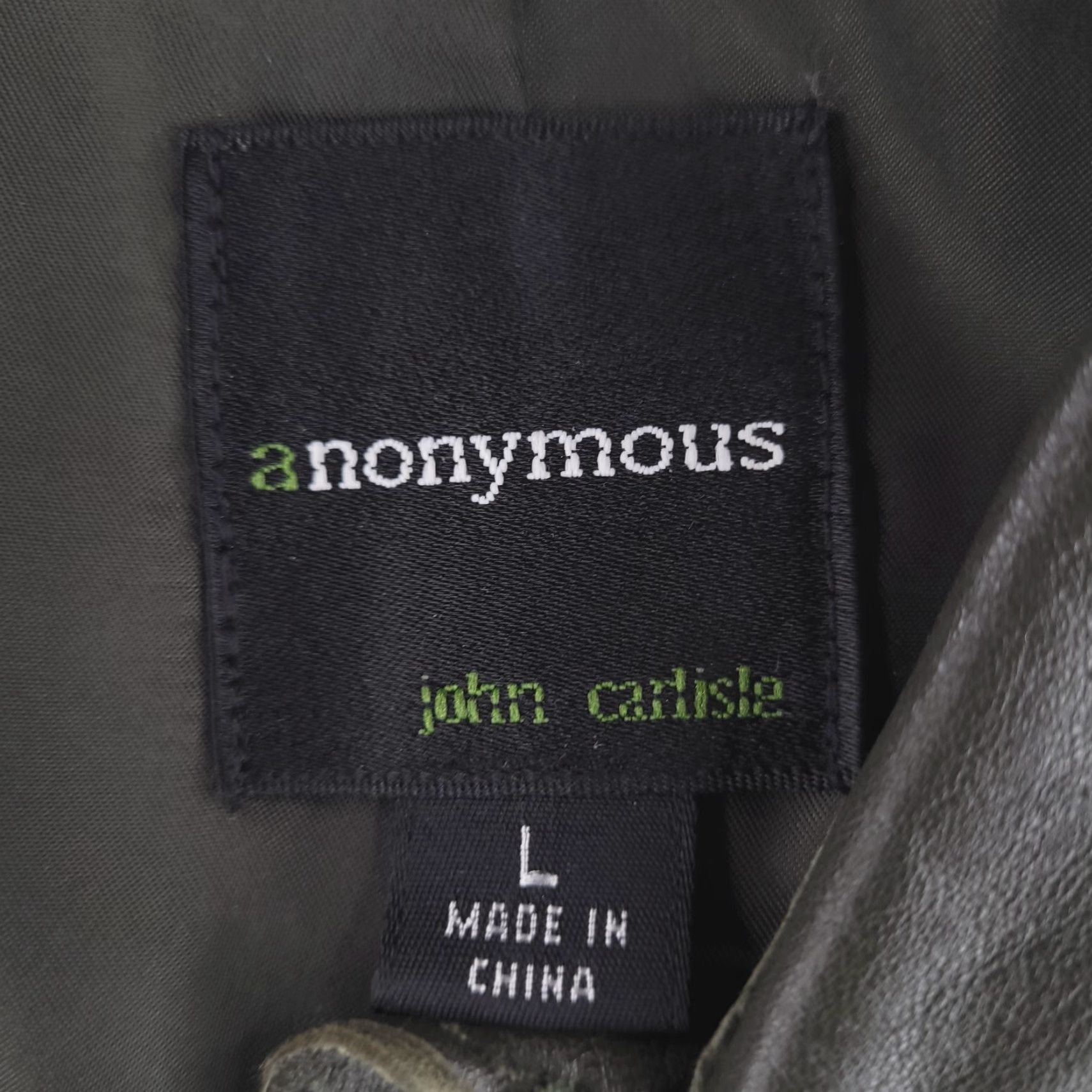 Anonymous Ism Anonymous Leather Jacket Womens L Green Dark Olive Real Genuin Jacket - Basic Style, Regular Size, No Vintage, Womens, Leather Outer Shell Size L / US 10 / IT 46 - 2 Thumbnail