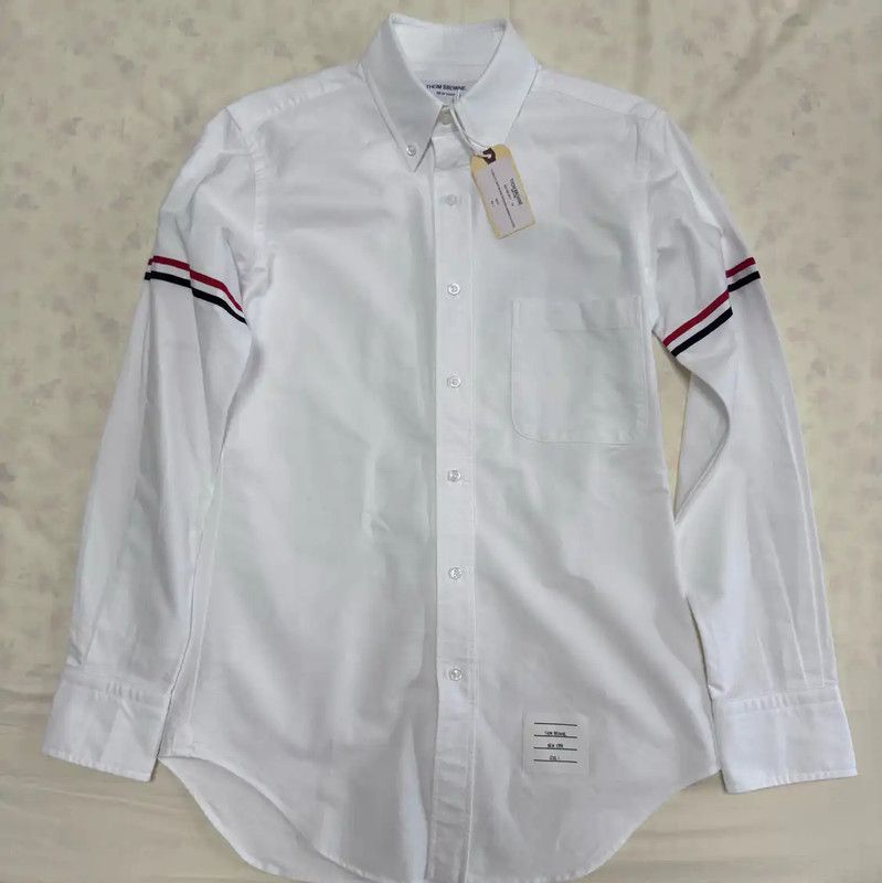 Thom Browne Thom Browne Long Sleeve Striped Cotton Shirt 0089 Size US S / EU 44-46 / 1 - 1 Thumbnail