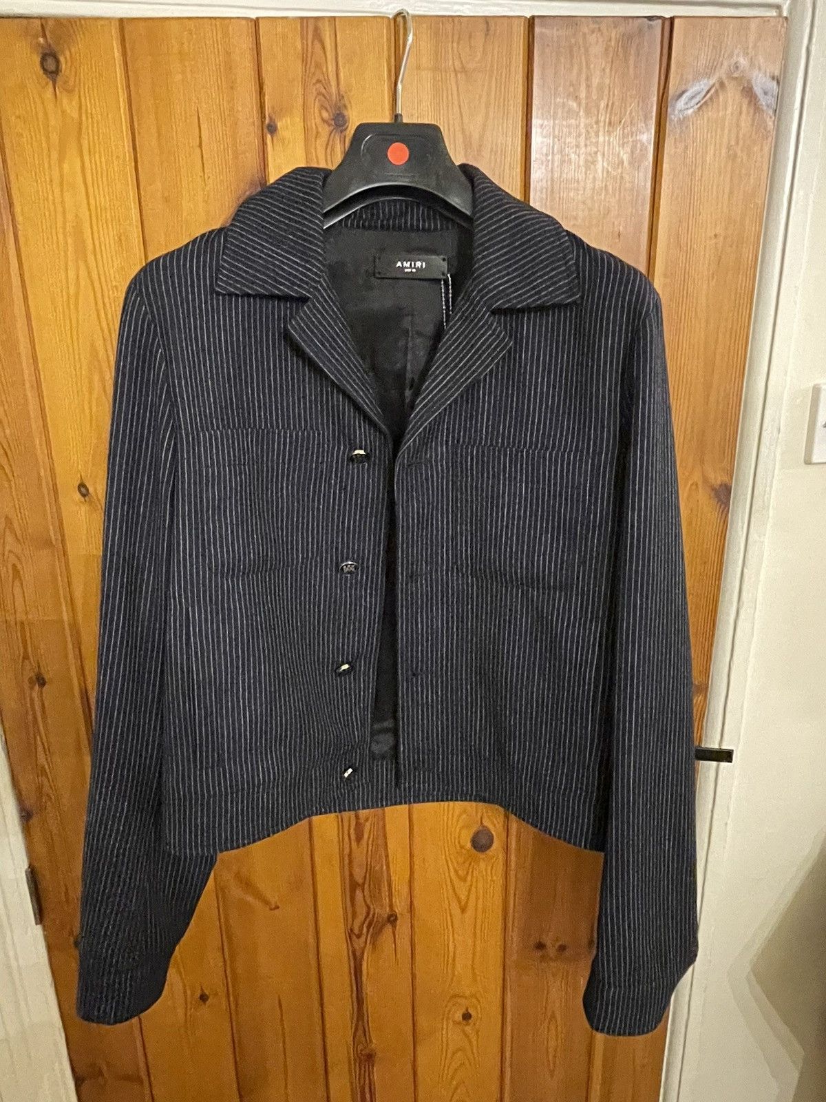 Amiri AMIRI PINSTRIPE CADET JACKET MIDNIGHT BLUE NEW SEASON. Size US S / EU 44-46 / 1 - 1 Thumbnail