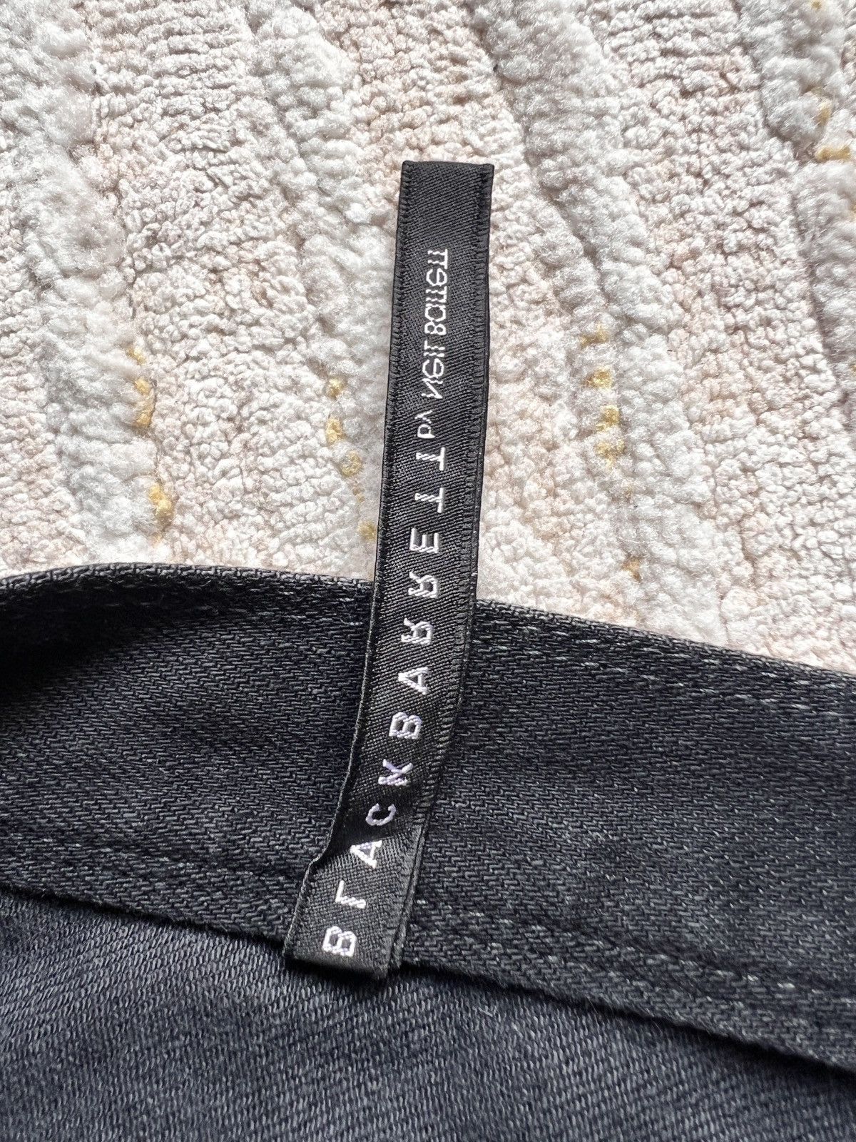 Black Barrett × Neil Barrett Black Barret Waxed Slim Tappered Denim Jeans Size US 31 - 12 Thumbnail