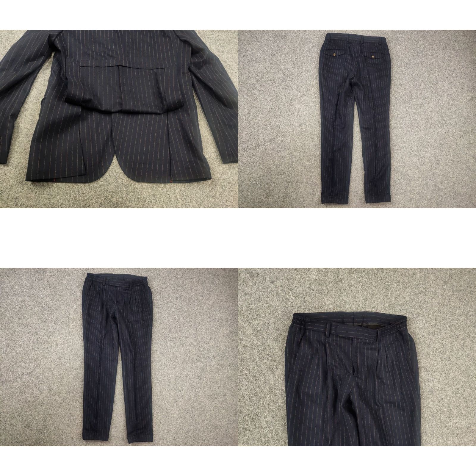Eleventy Eleventy Milano Design premium classic two-piece suit Wool Cotton? Striped blue 2 Piece Men M Jacket Pants Blazer Mens 2 Piece Suit Vintage No N/A Size 40R - 8 Thumbnail