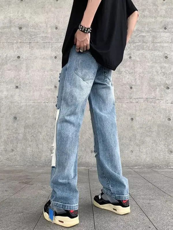 Japanese Brand Retro high street casual ripped jeans Size US 32 / EU 48 - 3 Thumbnail
