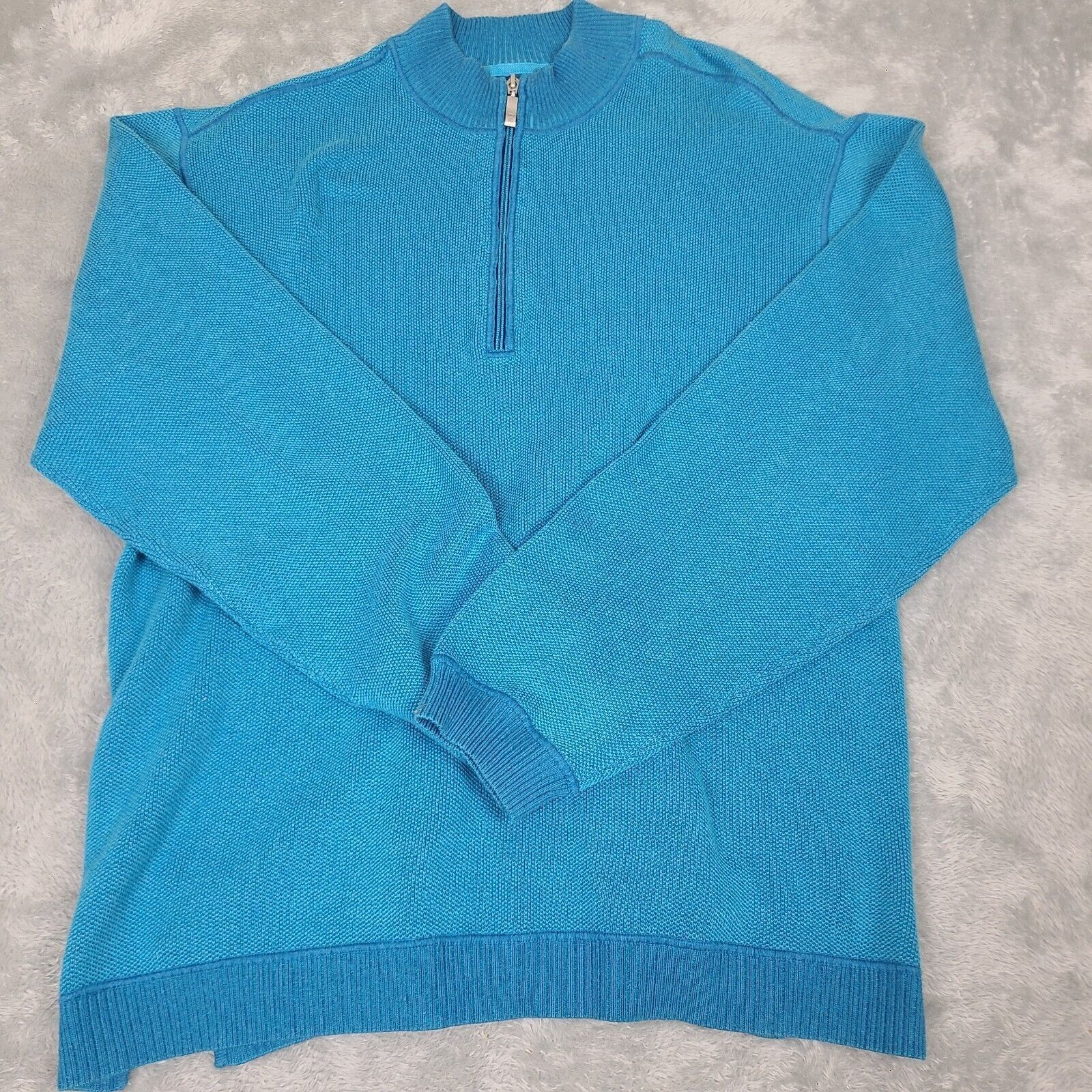 Tommy Bahama Tommy Bahama Golf Tb18 Mens 1/4 Zip Pullover Blue Cotton Siz Size US XL / EU 56 / 4 - 1 Thumbnail