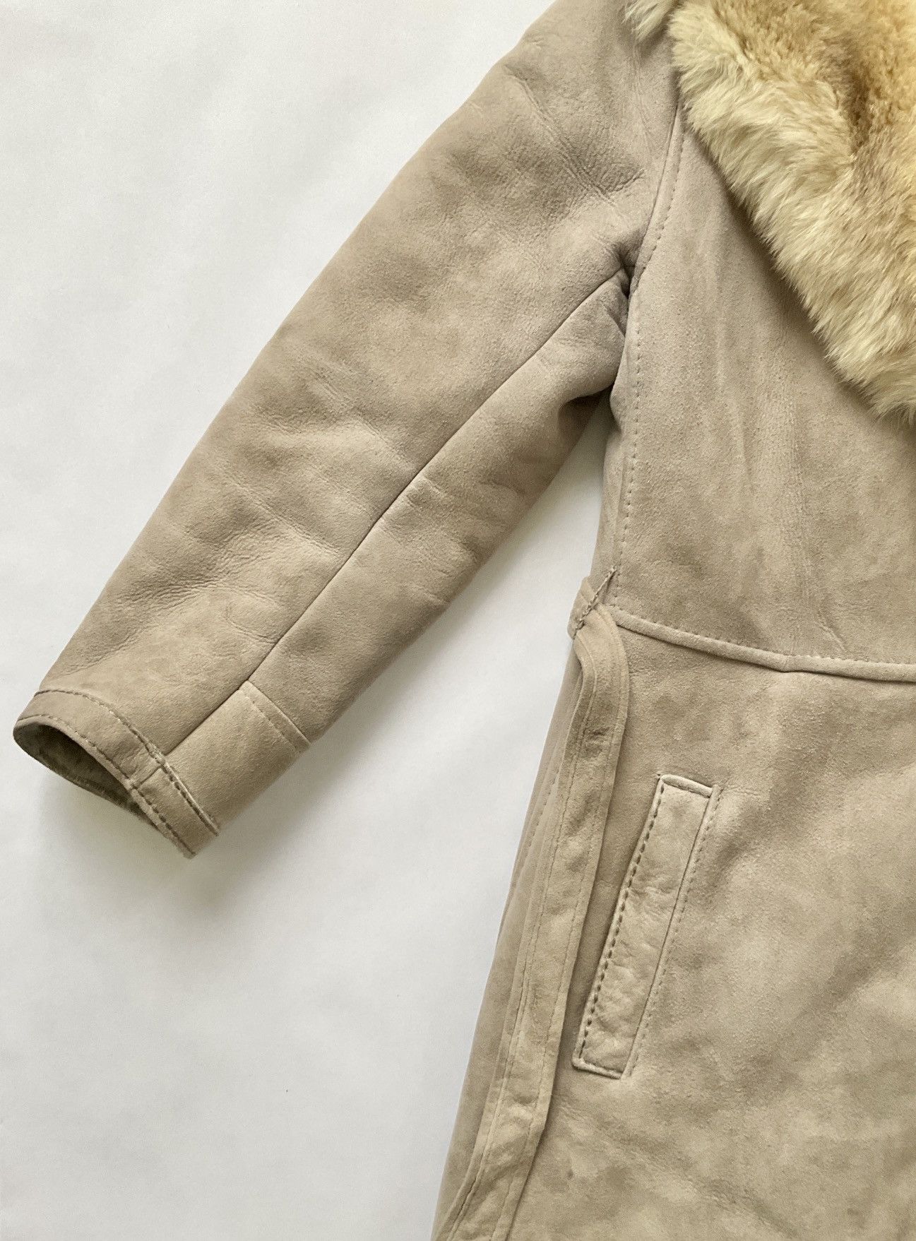 Vintage Vintage daim coat with grey lining and fur collar Size M / US 6-8 / IT 42-44 - 9 Thumbnail