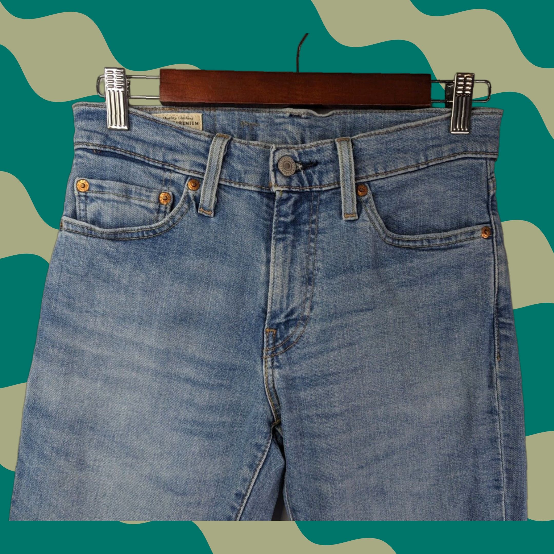 Levi's Levi’s 511 Jeans Men 28x32 Blue Denim Medium Wash Straight 5-Pocket Regular Jeans Mens Size US 28 / EU 44 - 1 Thumbnail