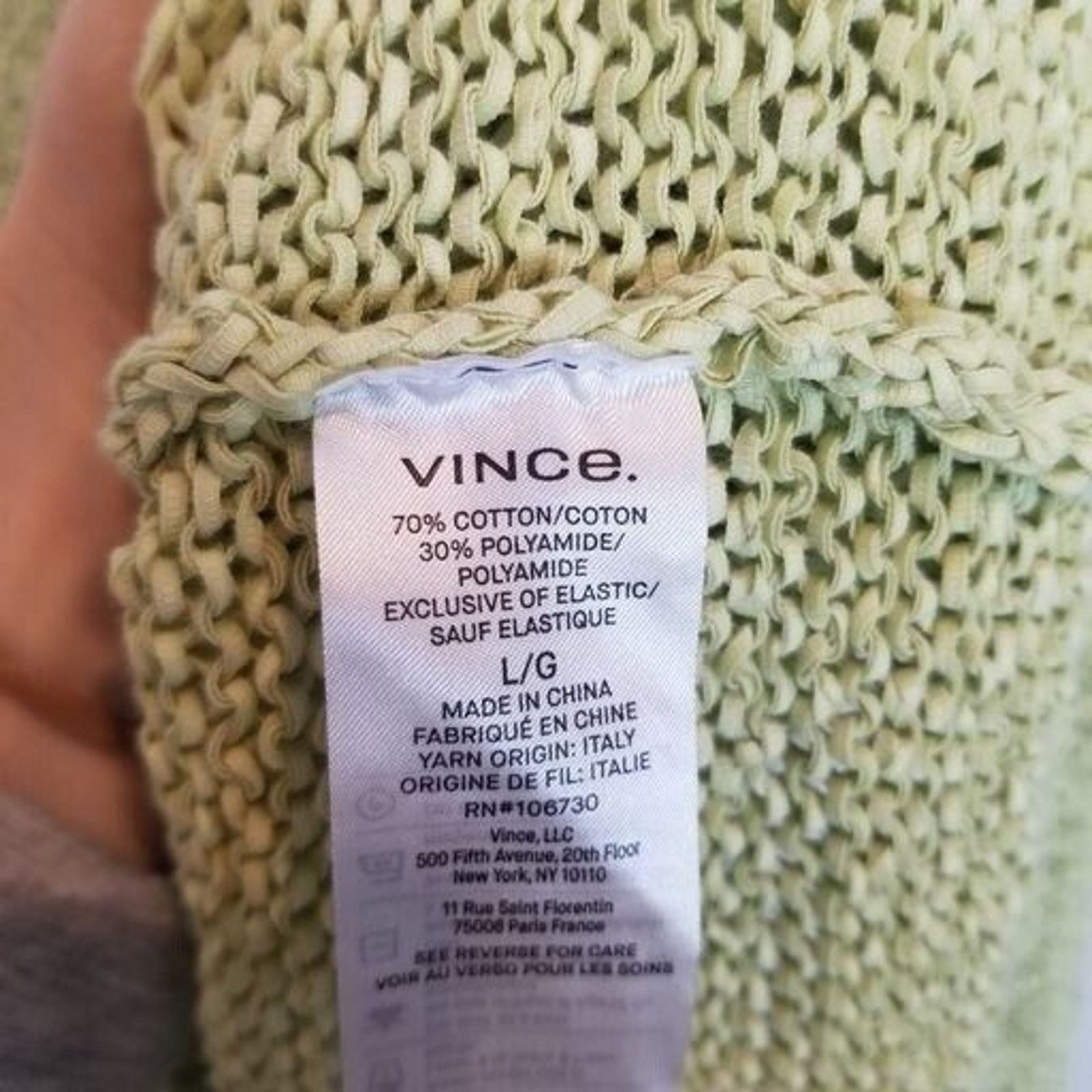 Vince Vince Womens Cable Knit Sweater Preppy Classic Capsule Size L / US 10 / IT 46 - 8 Thumbnail