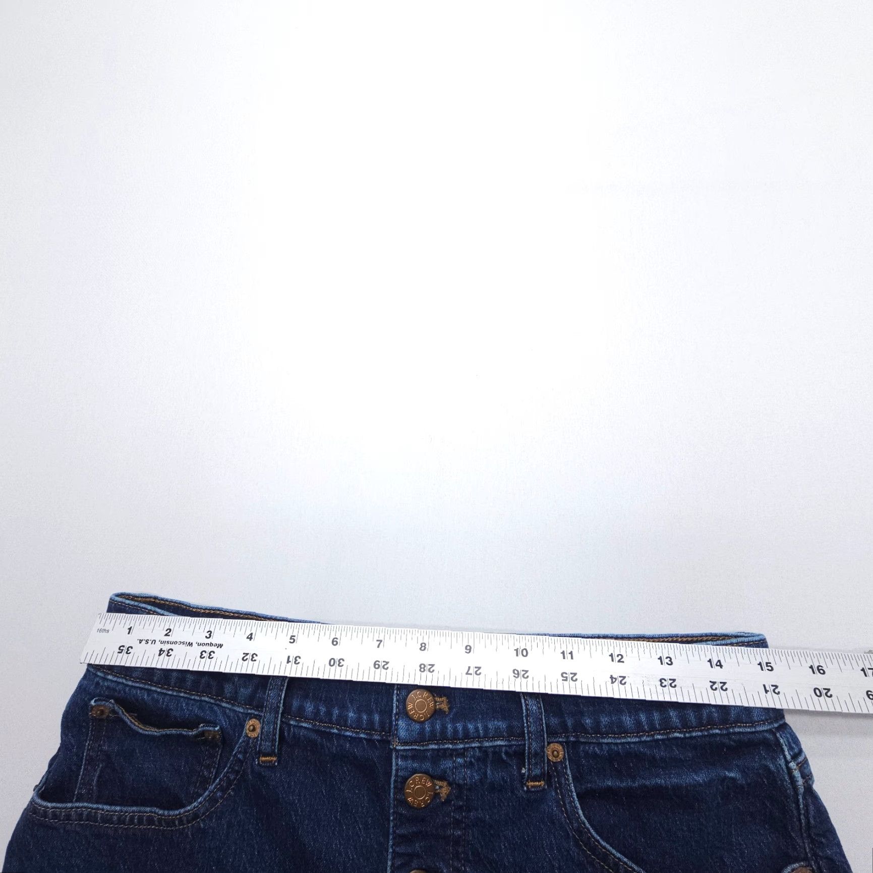 J.Crew J. Crew Jeans Womens 29 Wide-Leg Full Length Button Fly Dark Wash Denim Jeans Size 29" - 6 Thumbnail