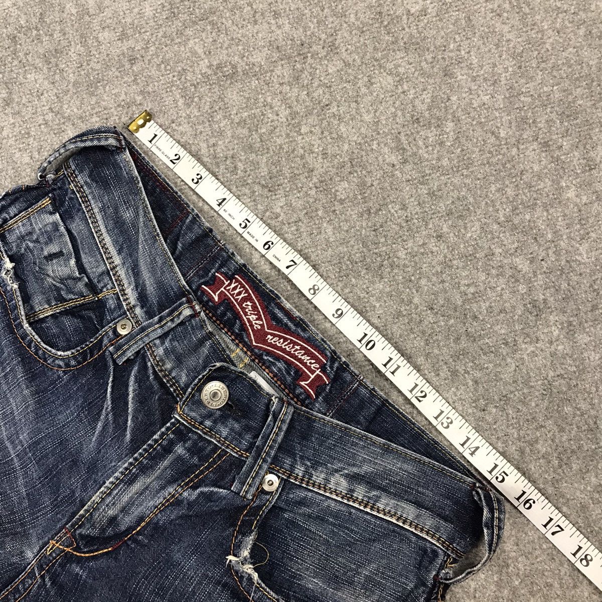 Beauty Beast × Japanese Brand FLARE LIBERTO XXX DENIM DESIGN ACID DISTRESSED BOOTCUT JEANS Size US 30 / EU 46 - 18 Thumbnail