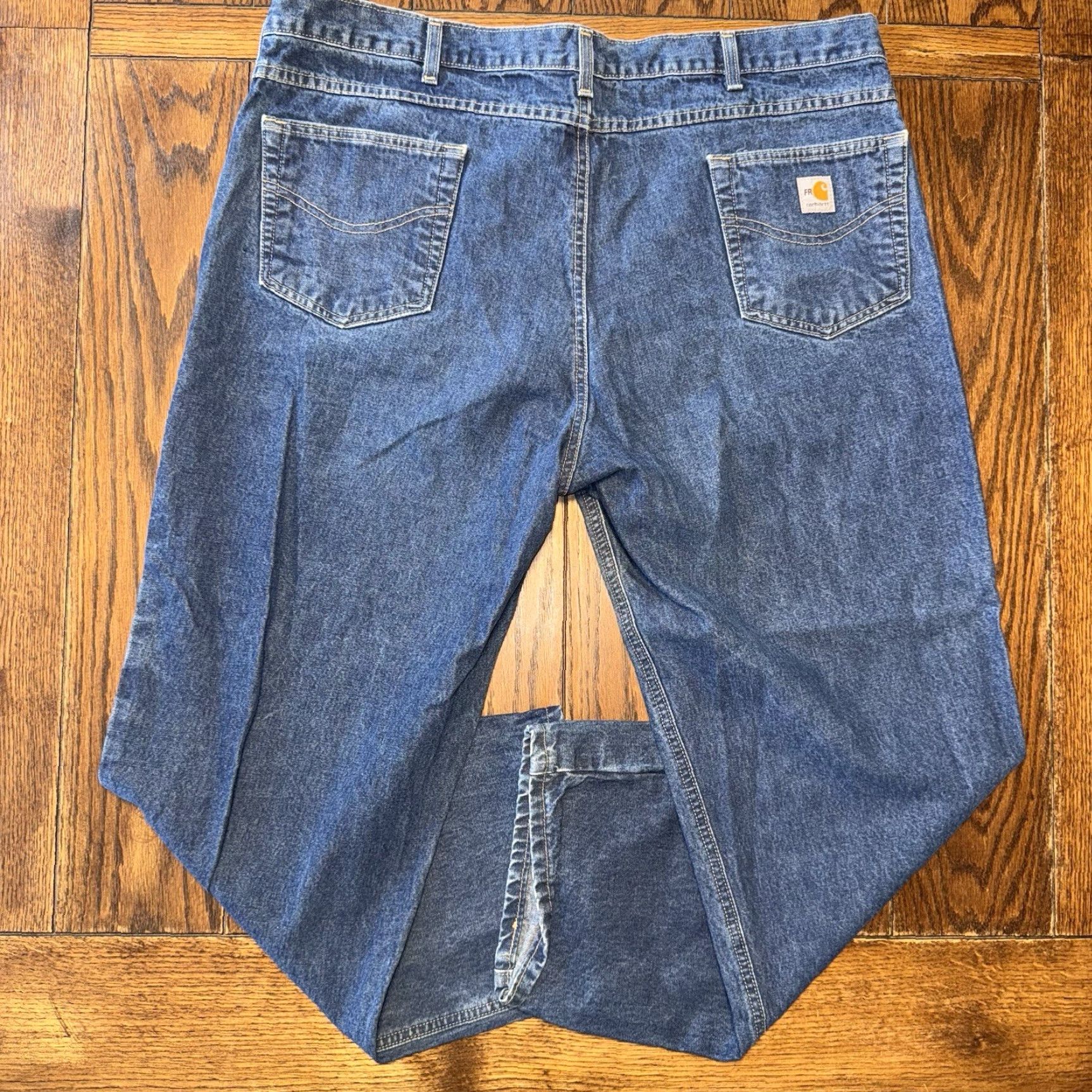 Carhartt VINTAGE Carhartt Jeans Mens 44x30 FR Flame Resistant Work 2112 Cat 2 Denim Blue 5-Pocket Mens Size US 44 / EU 60 - 2 Thumbnail