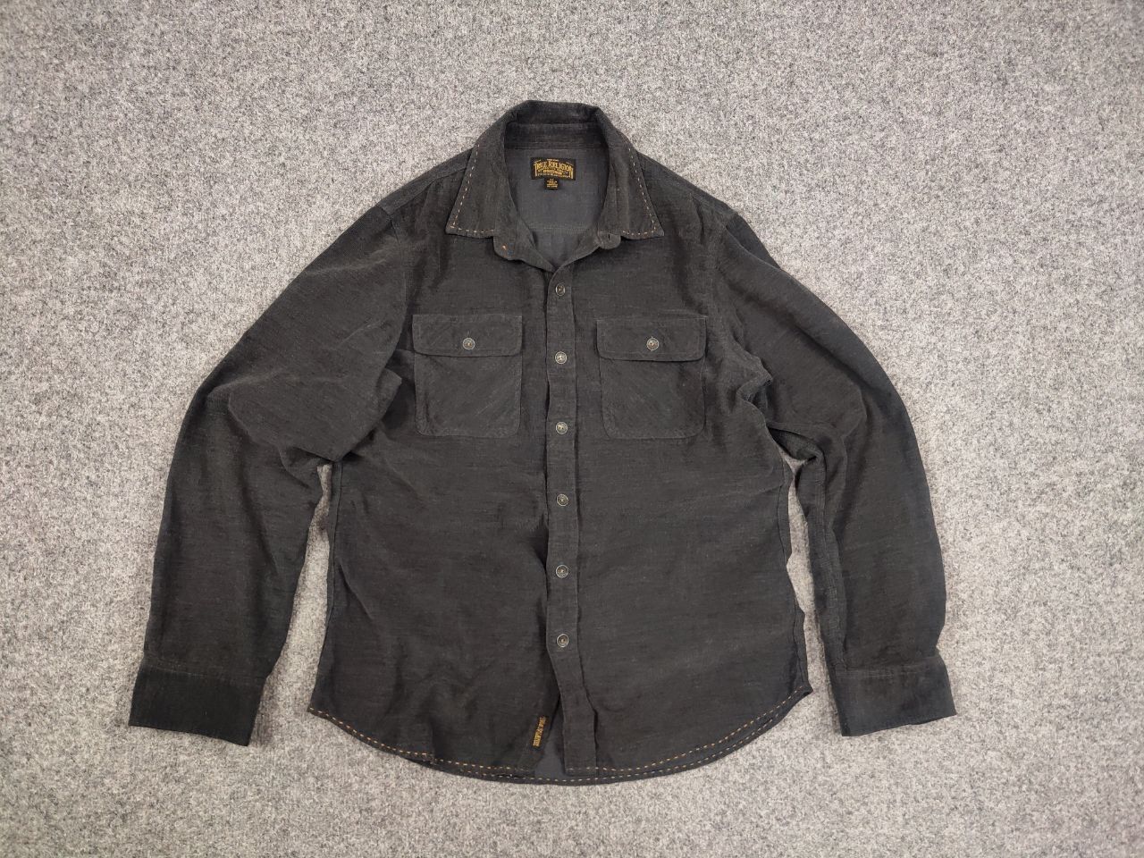 True Religion True Religion Mens Workwear Casual Corduroy Button T Shirt Size US S / EU 44-46 / 1 - 13 Thumbnail