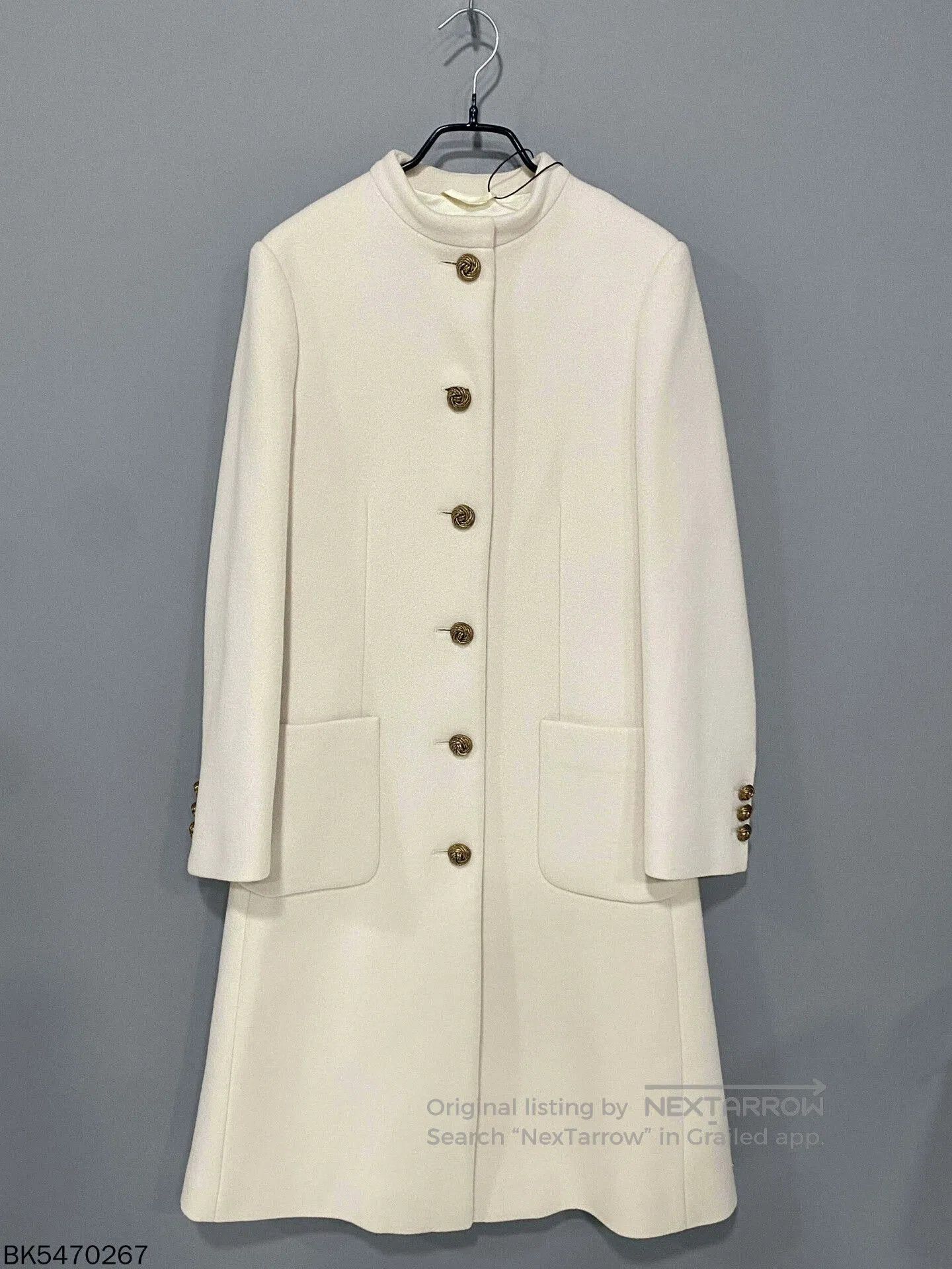 Gucci Gucci Gold Button Wool Coat. Size S / US 4 / IT 40 - 1 Thumbnail