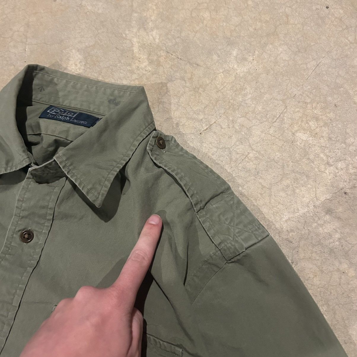 Polo Ralph Lauren × Vintage Vintage Polo Ralph Lauren Stenciled Safari Button Up Shirt Size US L / EU 52-54 / 3 - 5 Thumbnail