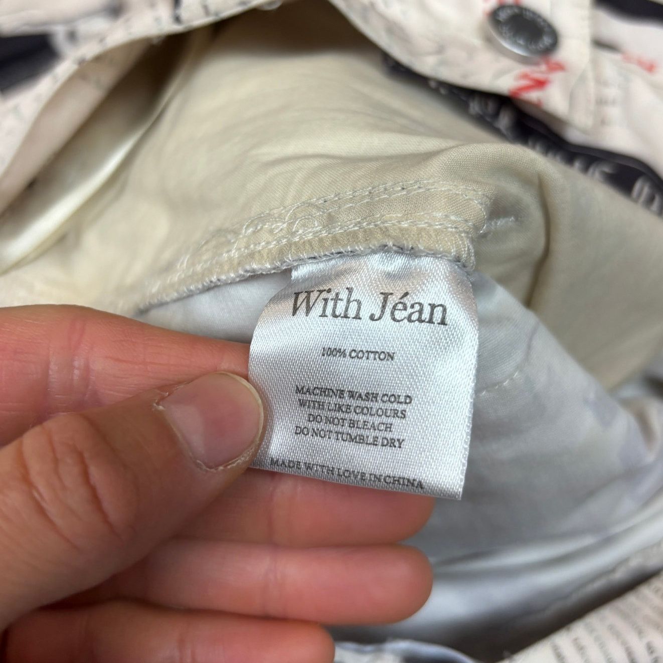 Other With Jean Tommy Newspaper Print Cargo Pants Women's XS Y2K Size 28" / US 6 / IT 42 - 9 Thumbnail