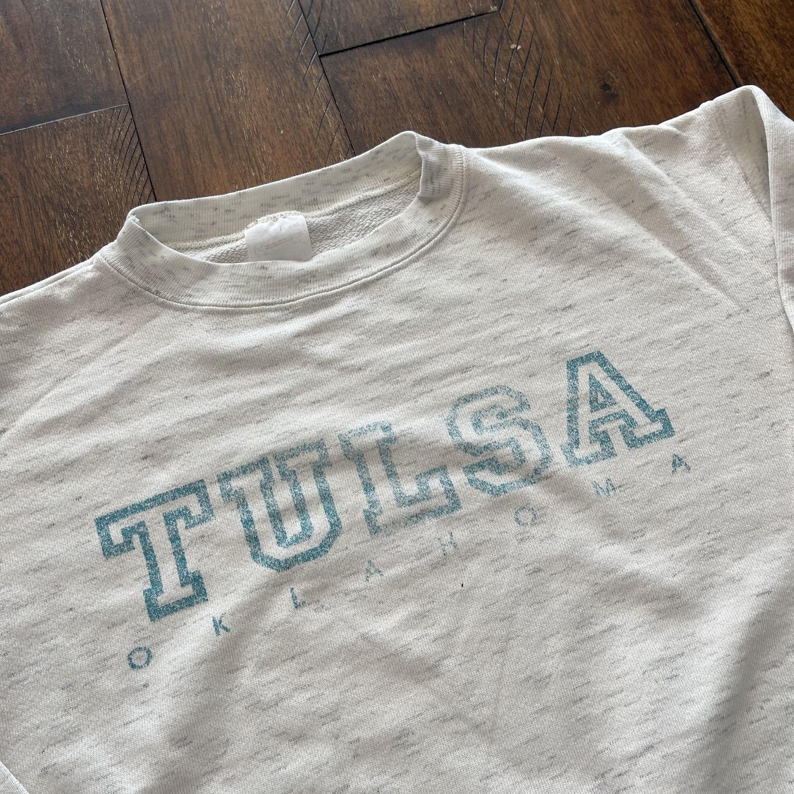 Vintage Tulsa Oklahoma Sweatshirt L Speckled Crewneck Graphic Fleece Size US L / EU 52-54 / 3 - 3 Thumbnail