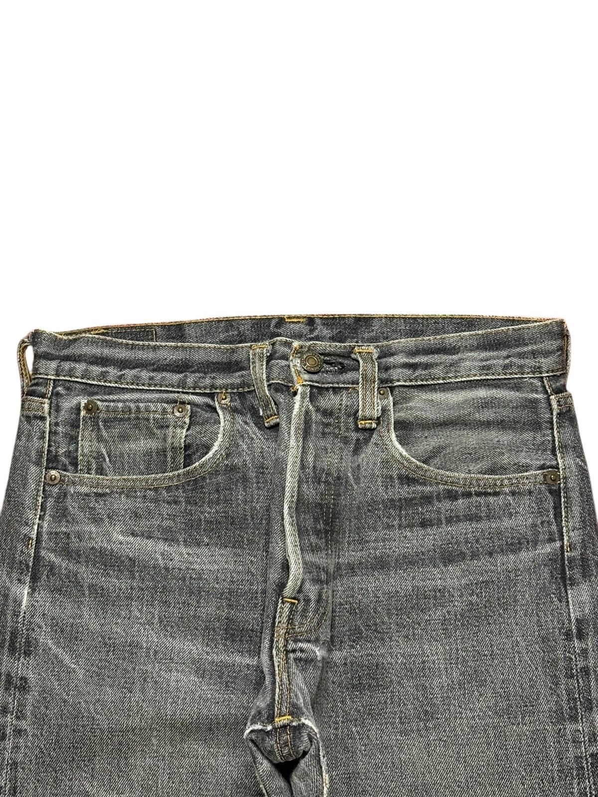 Denime Vintage Japan Denime Selvedge Faded Wash Distressed Jeans Size US 30 / EU 46 - 5 Thumbnail