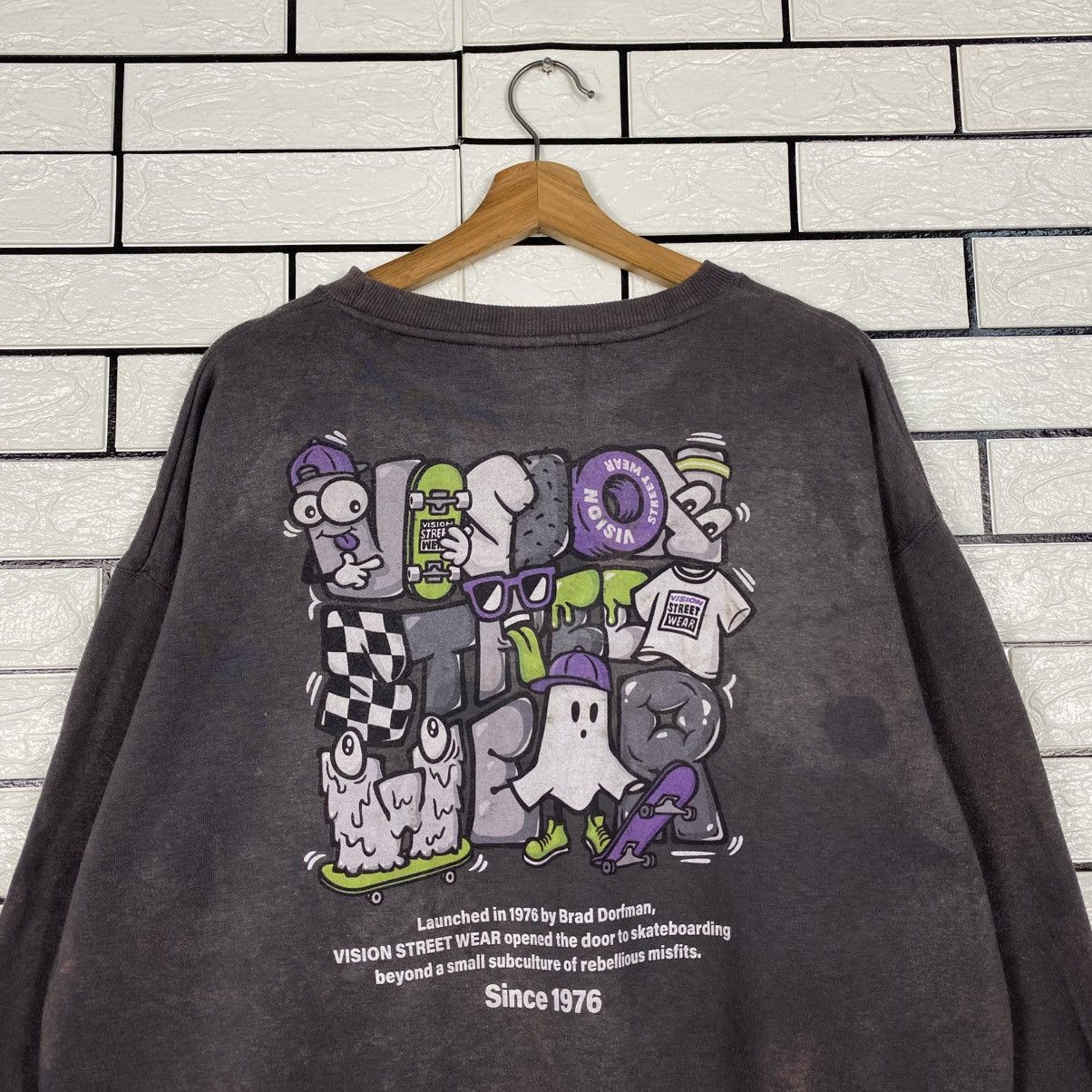Japanese Brand Vintage Sweatshirt Vision Streetwear Sun Faded Big logo Size US M / EU 48-50 / 2 - 10 Thumbnail