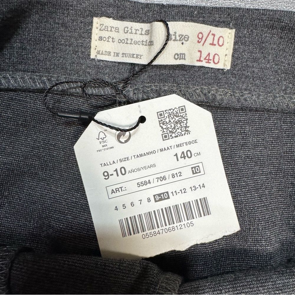 Zara NWT New Zara Girls Soft Collection Grey Knit Pants Size 9/1 Size 24" / US 00 / IT 34 - 4 Thumbnail