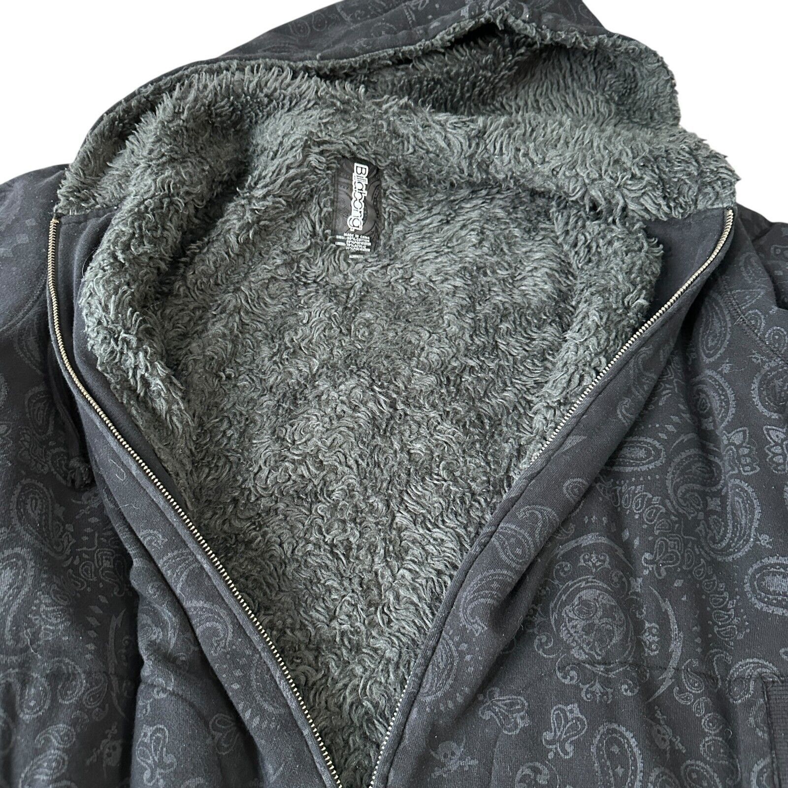 Billabong Billabong Hoodie Men’s XL Black Skull Paisley AOP Zip Y2K Size US XL / EU 56 / 4 - 7 Thumbnail