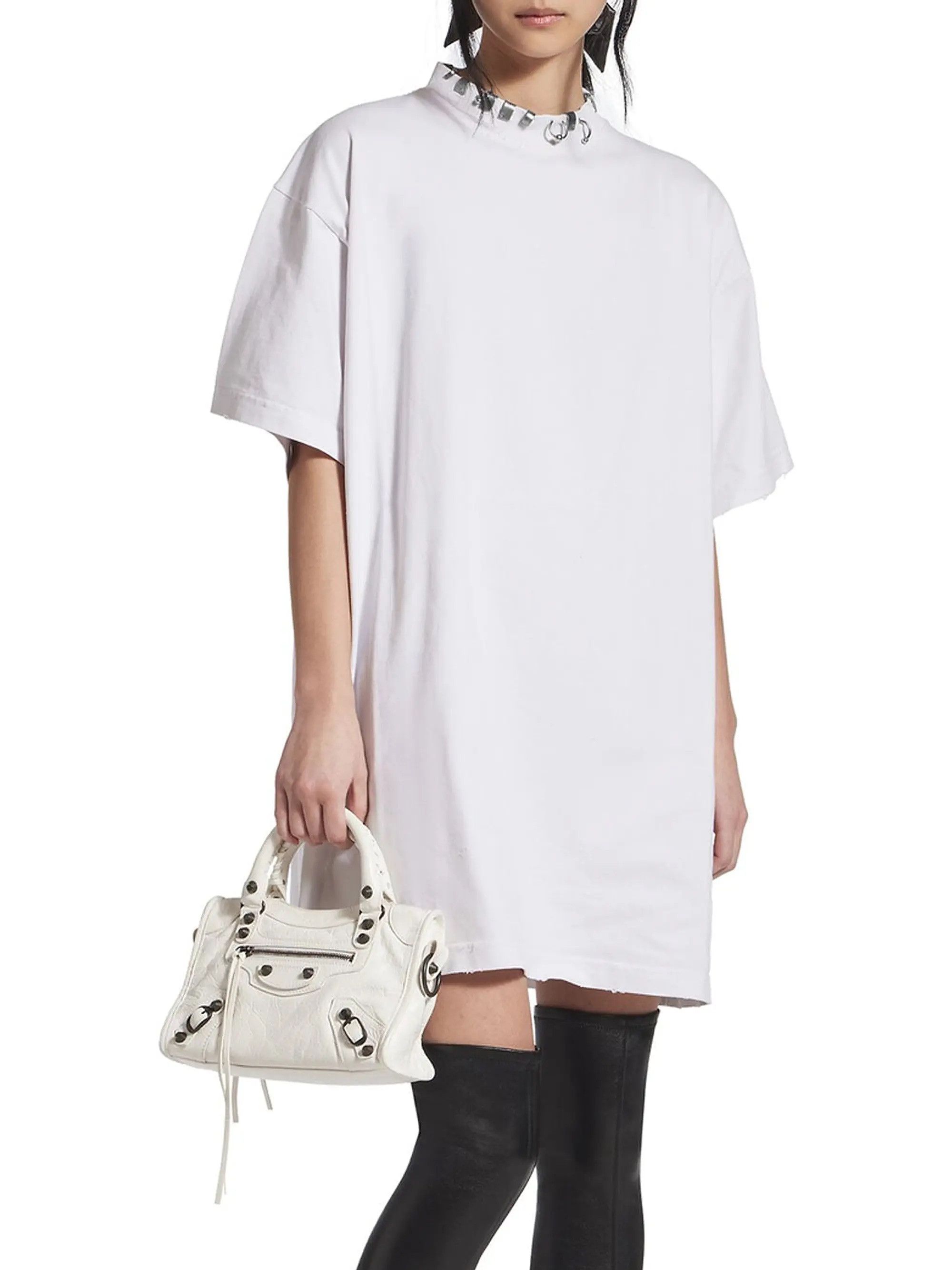Balenciaga Balenciaga white pierced tshirt Size US S / EU 44-46 / 1 - 5 Thumbnail