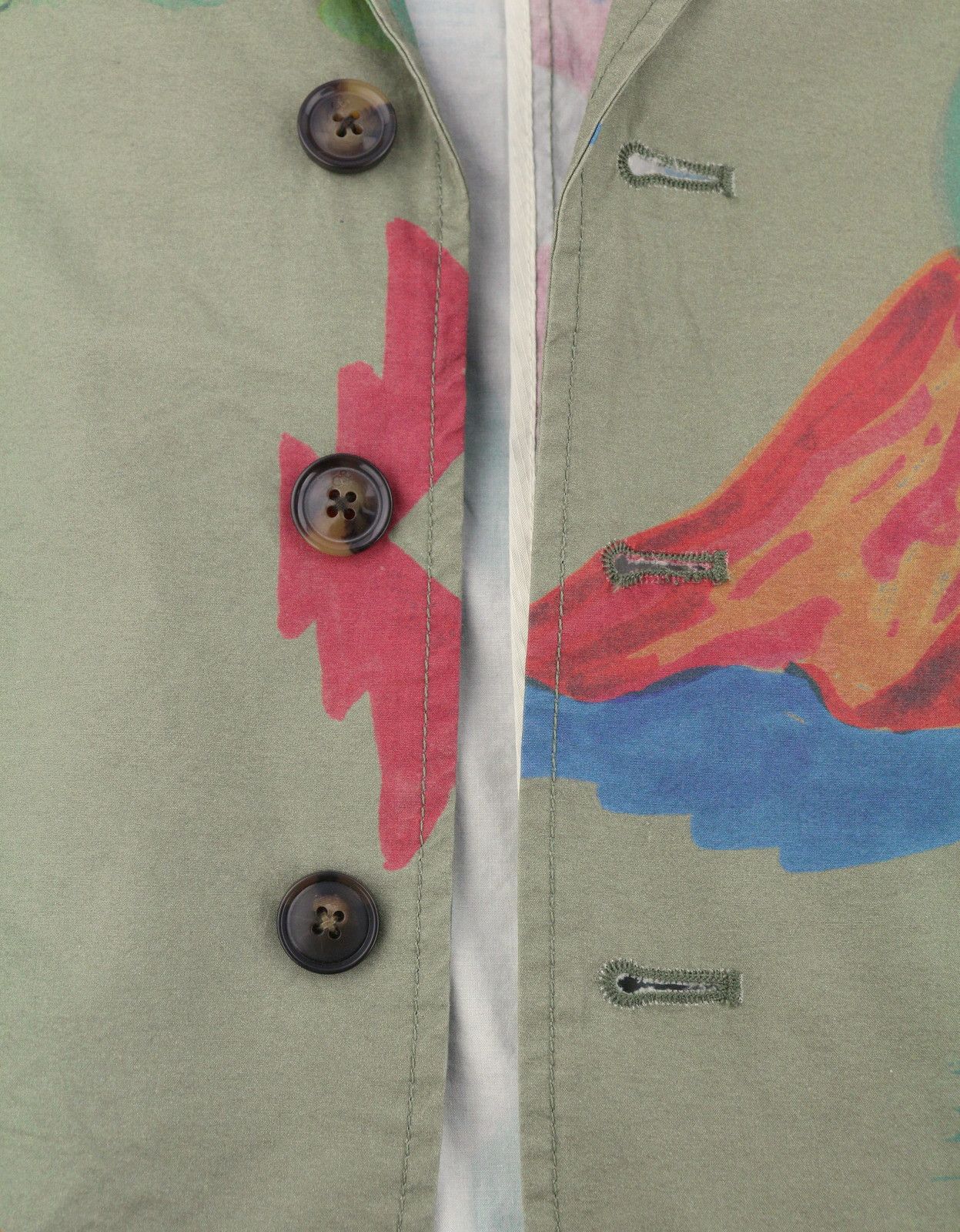 Scotch & Soda M Green Patterned Notch Lapel Single Breasted Blazer 91048 Size 38R - 10 Thumbnail