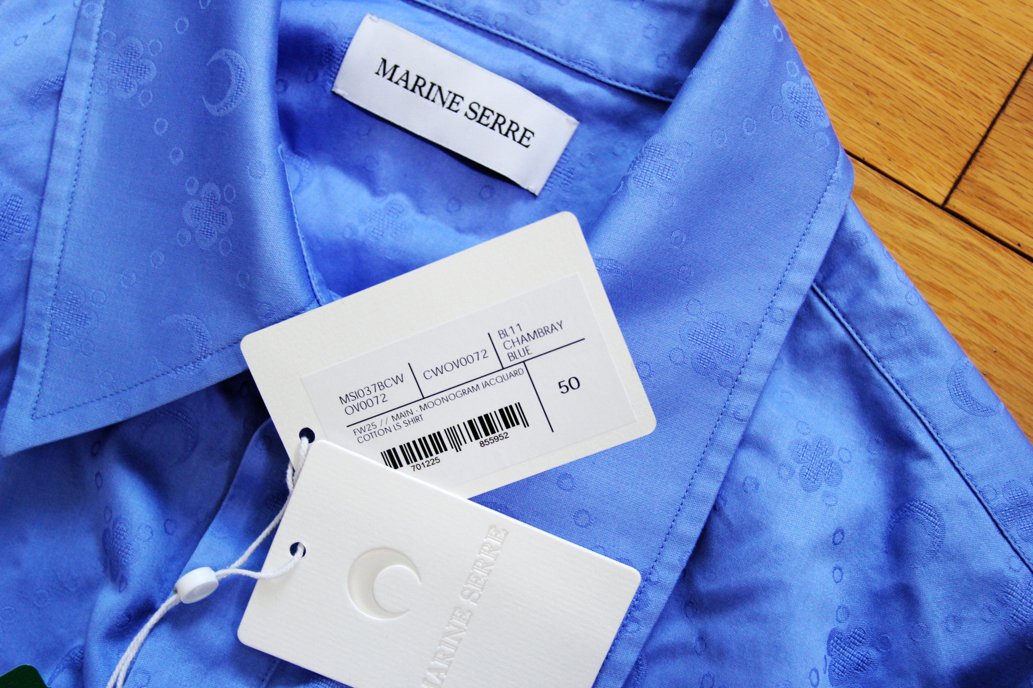 Marine Serre BNWT AW25 MARINE SERRE MOONOGRAM JACQUARD SHIRT 50 Size US M / EU 48-50 / 2 - 8 Thumbnail