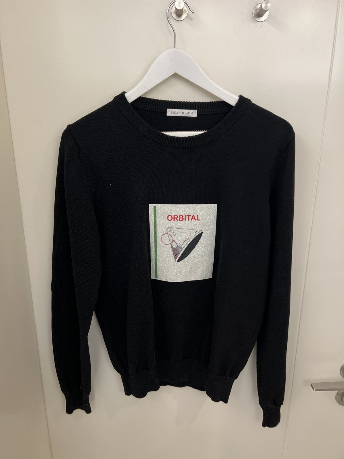 image of J W Anderson Jw Anderson Orbital Satellite Sweater in Black, Men's (Size Large)