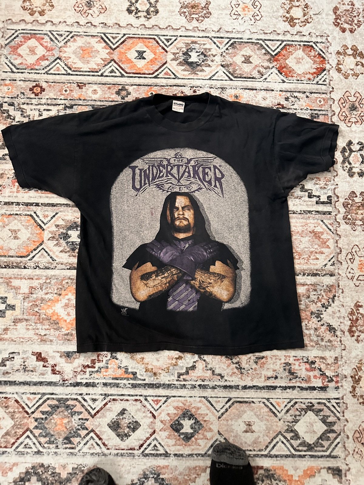 Vintage Hanes WWF The Undertaker Wrestling T-Shirt Black XL WORN Size US XL / EU 56 / 4 - 2 Thumbnail