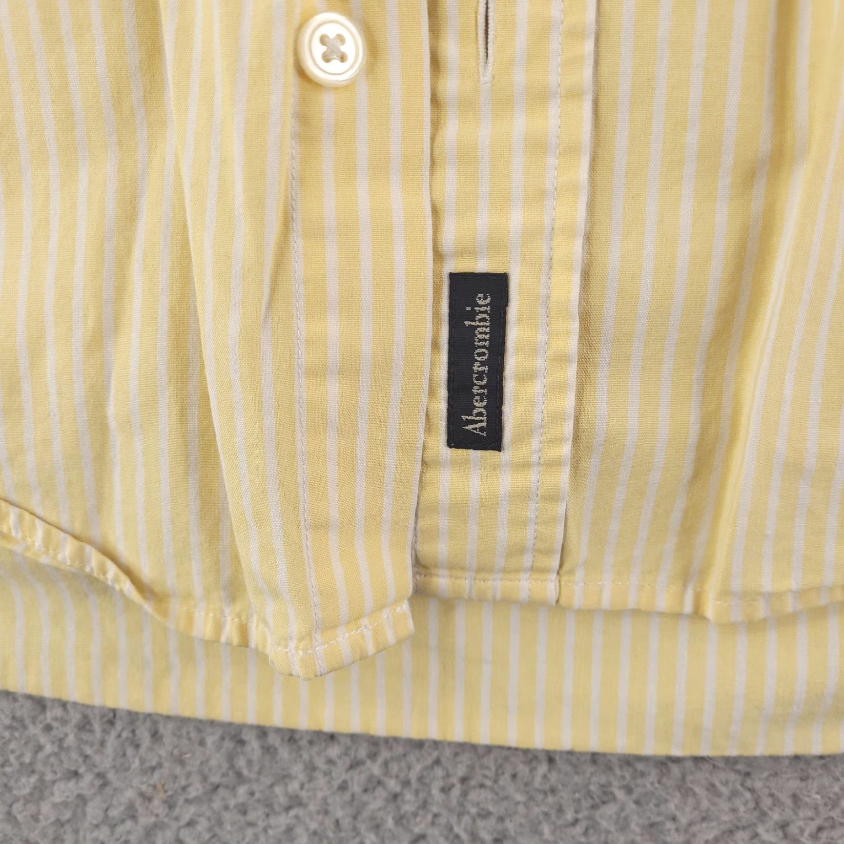 Abercrombie & Fitch Abercrombie Shirt Mens M Yellow Retro Long Sleeve Button-Up Baggy Size US M / EU 48-50 / 2 - 3 Thumbnail