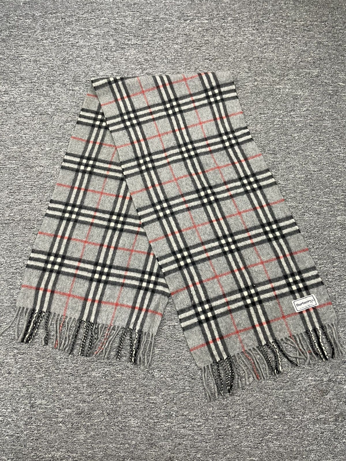 Burberry × Vintage Vintage Burberry Cashmere Scarf Muffler Size ONE SIZE - 4 Thumbnail