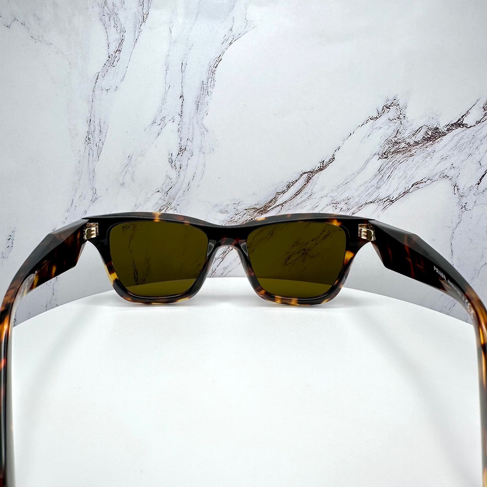 Prada New PRADA Sunglasses Brown Tortoise Square Butterfly Size ONE SIZE - 17 Thumbnail