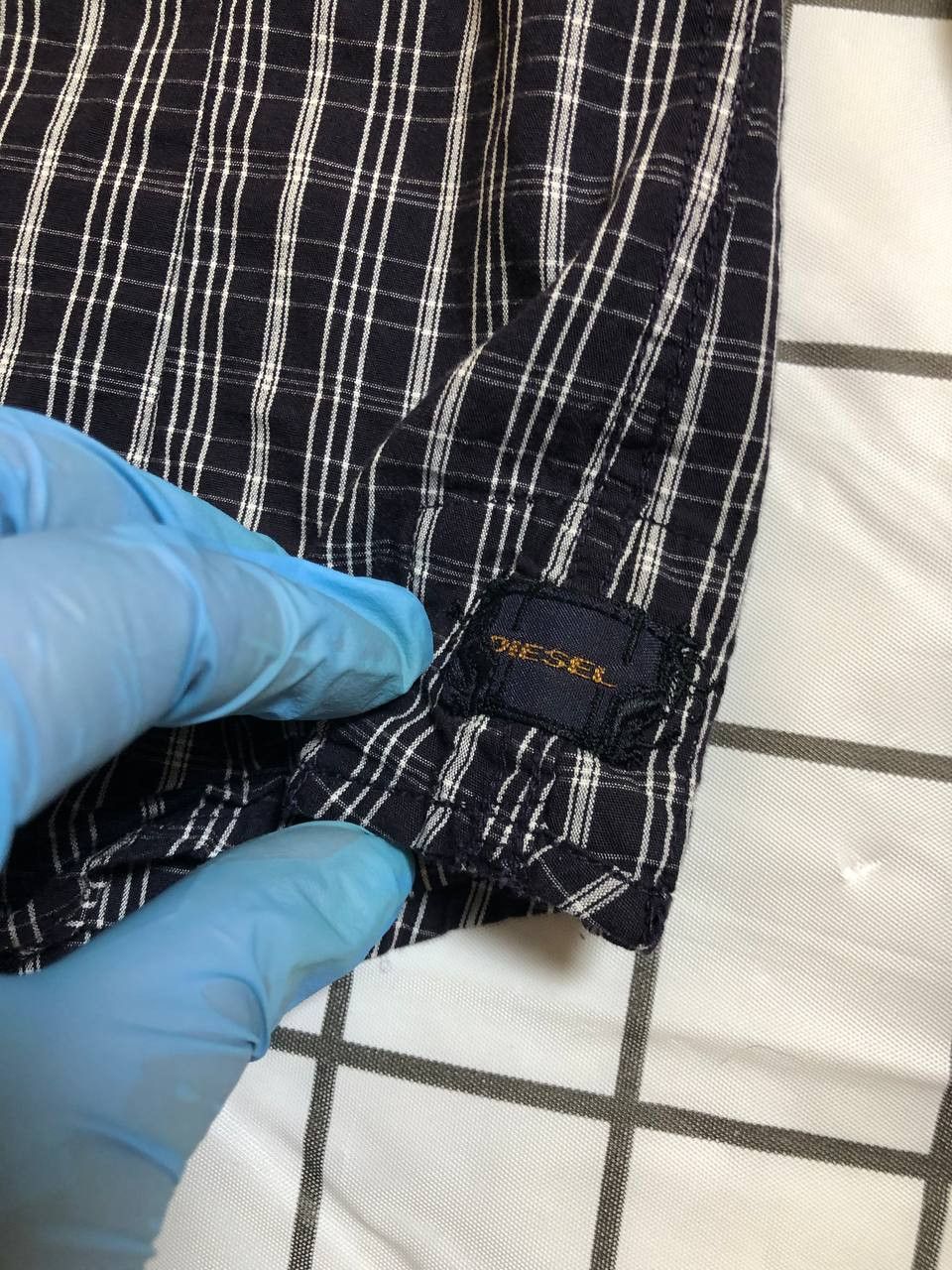 Diesel Diesel Flannel Long Sleeve Button Shirt Checked Pattern Size US L / EU 52-54 / 3 - 6 Thumbnail