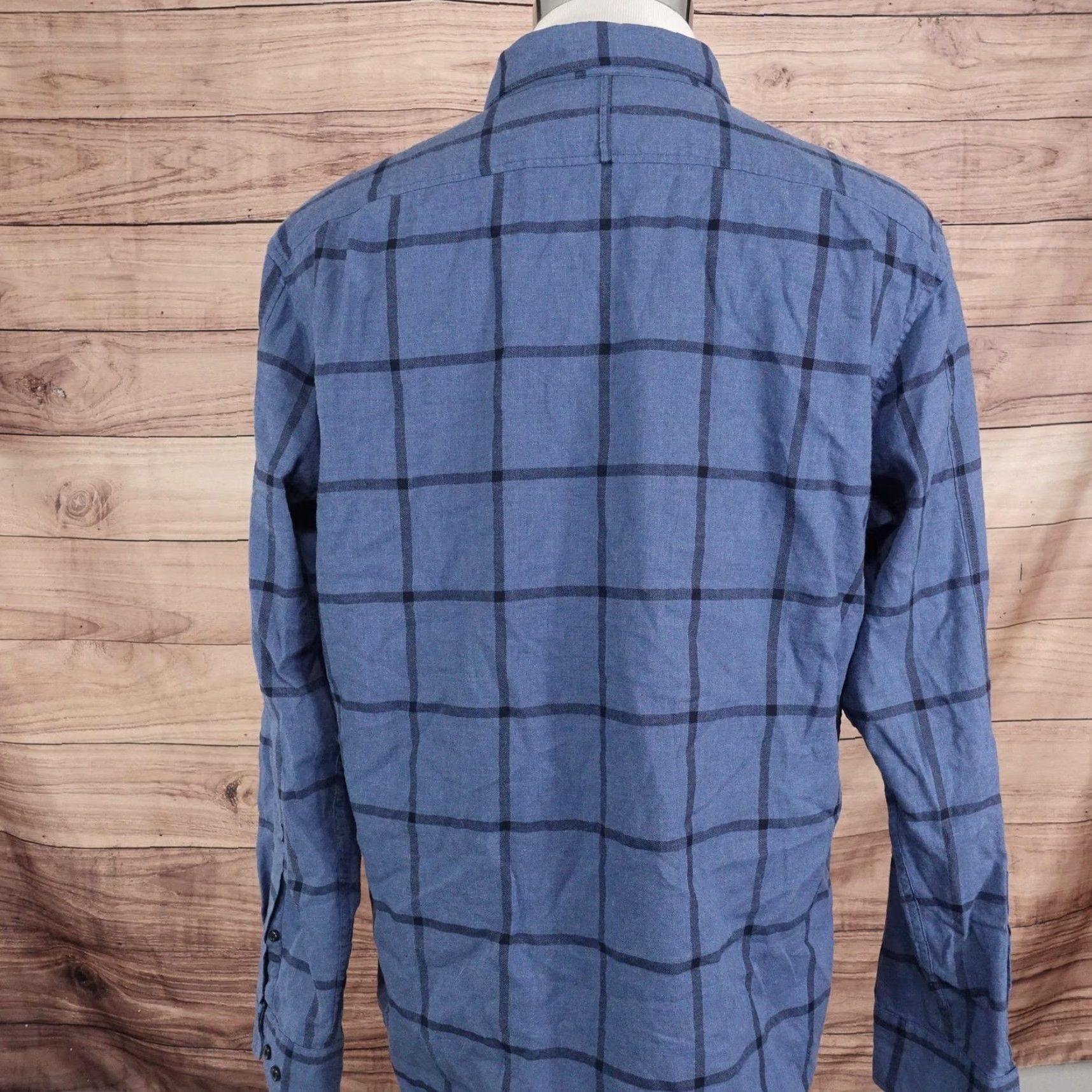 Banana Republic Banana Republic Camden Fit Luxe Flannel Shirt Mens L Blue Plaid Button-Up Size US L / EU 52-54 / 3 - 4 Thumbnail
