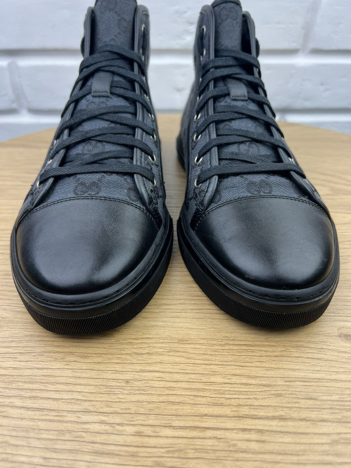 Gucci GUCCI Sneakers Hi Top Leather Shoes BROOKLYN GG Monogram Size US 7.5 / EU 40-41 - 7 Thumbnail