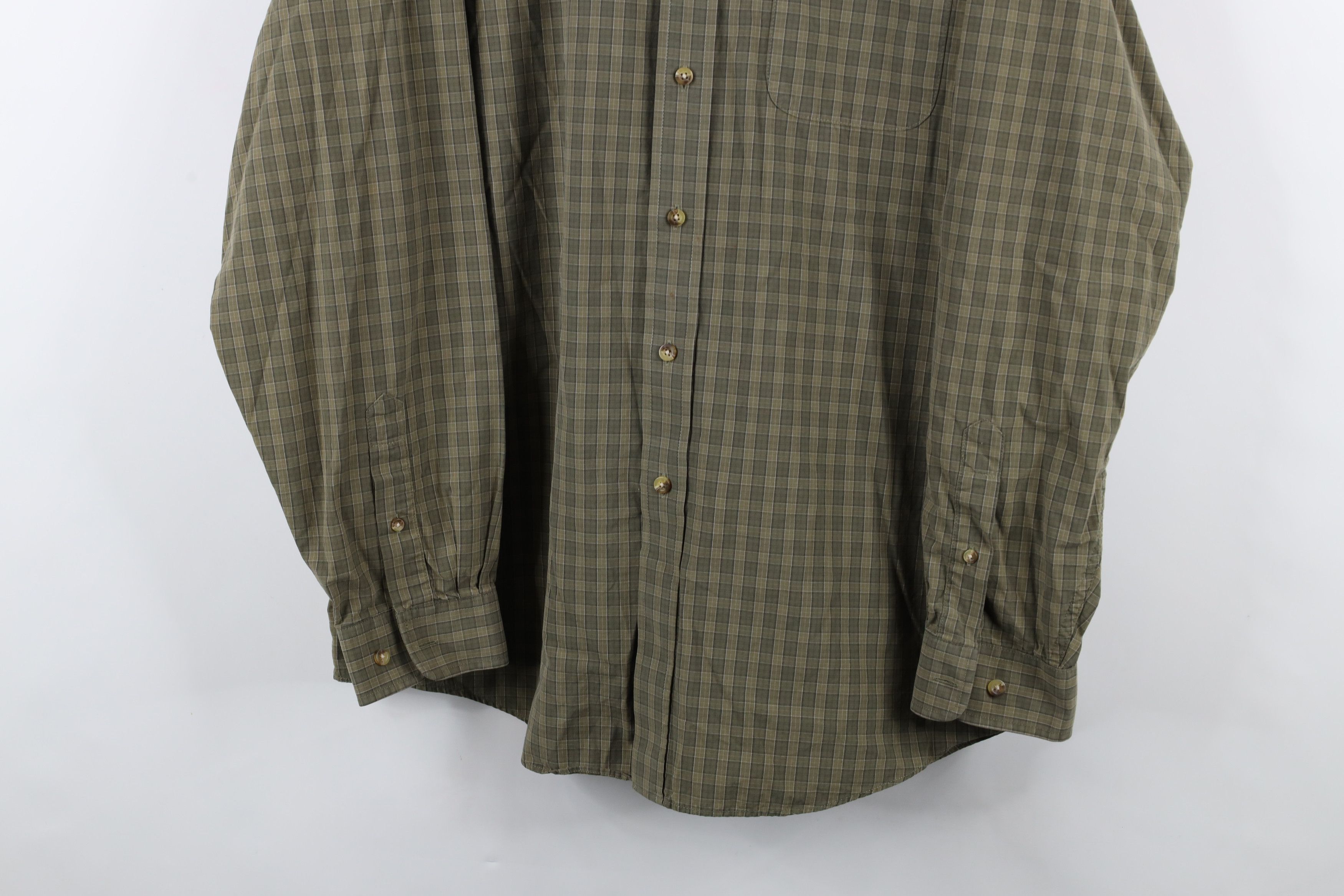 L.L. Bean × Vintage Vintage LL Bean Collared Button Down Shirt Green Plaid Size US XL / EU 56 / 4 - 3 Thumbnail