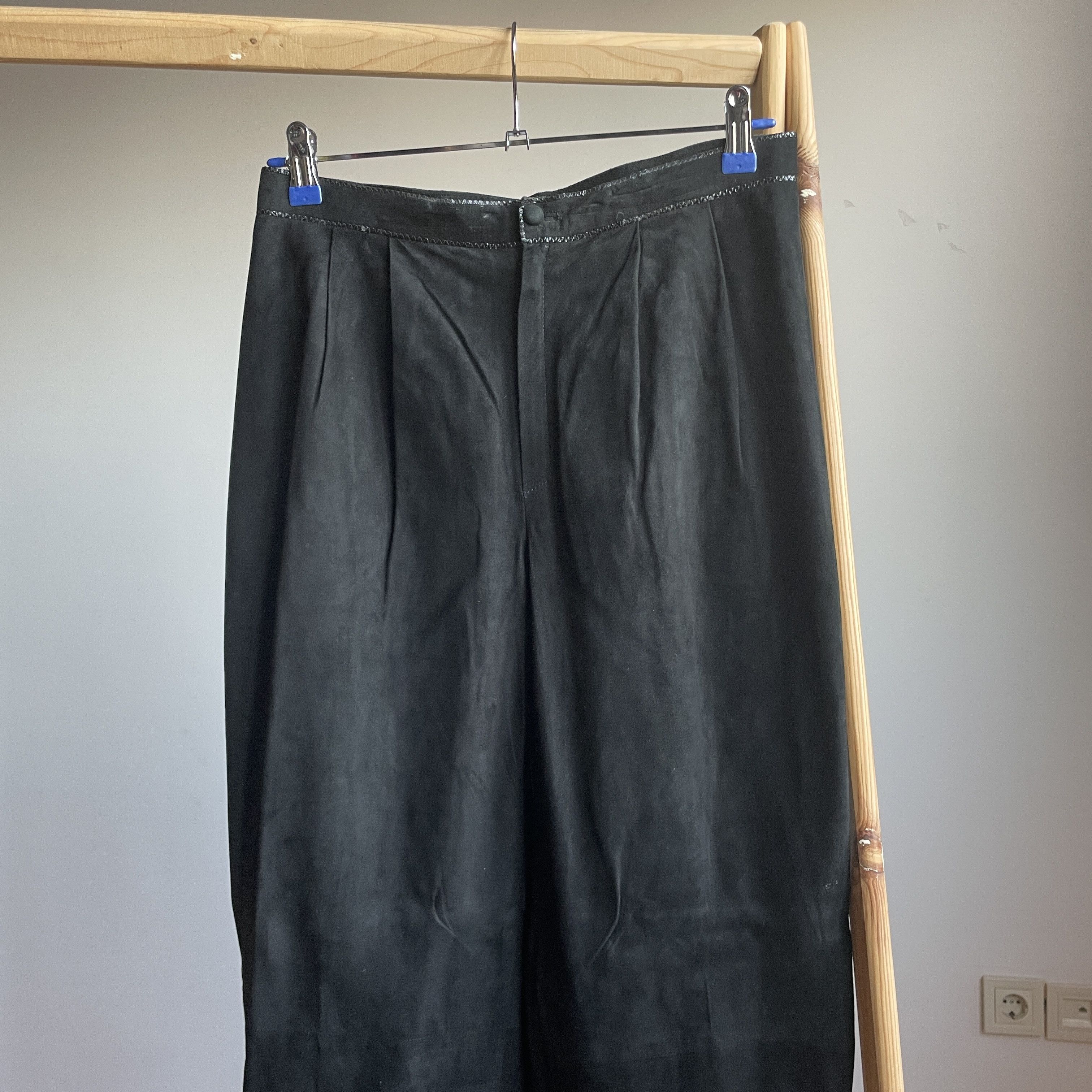 Roberto Cavalli Roberto Cavalli Firenze Vtg 80's Womens Leather Suede Pants Size 34" / US 12 / IT 48 - 2 Thumbnail