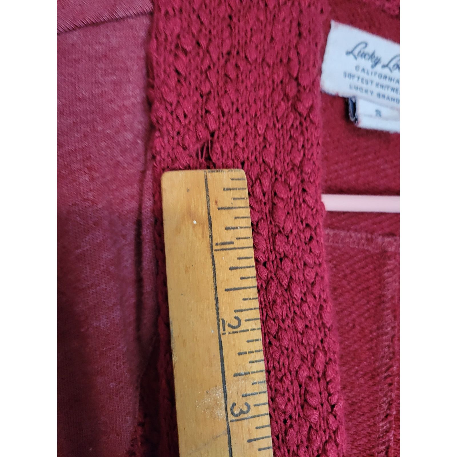 Lucky Brand Women's Lucky Brand Lucky Lotus Knitwear Red Cardigan Small Size S / US 4 / IT 40 - 4 Thumbnail
