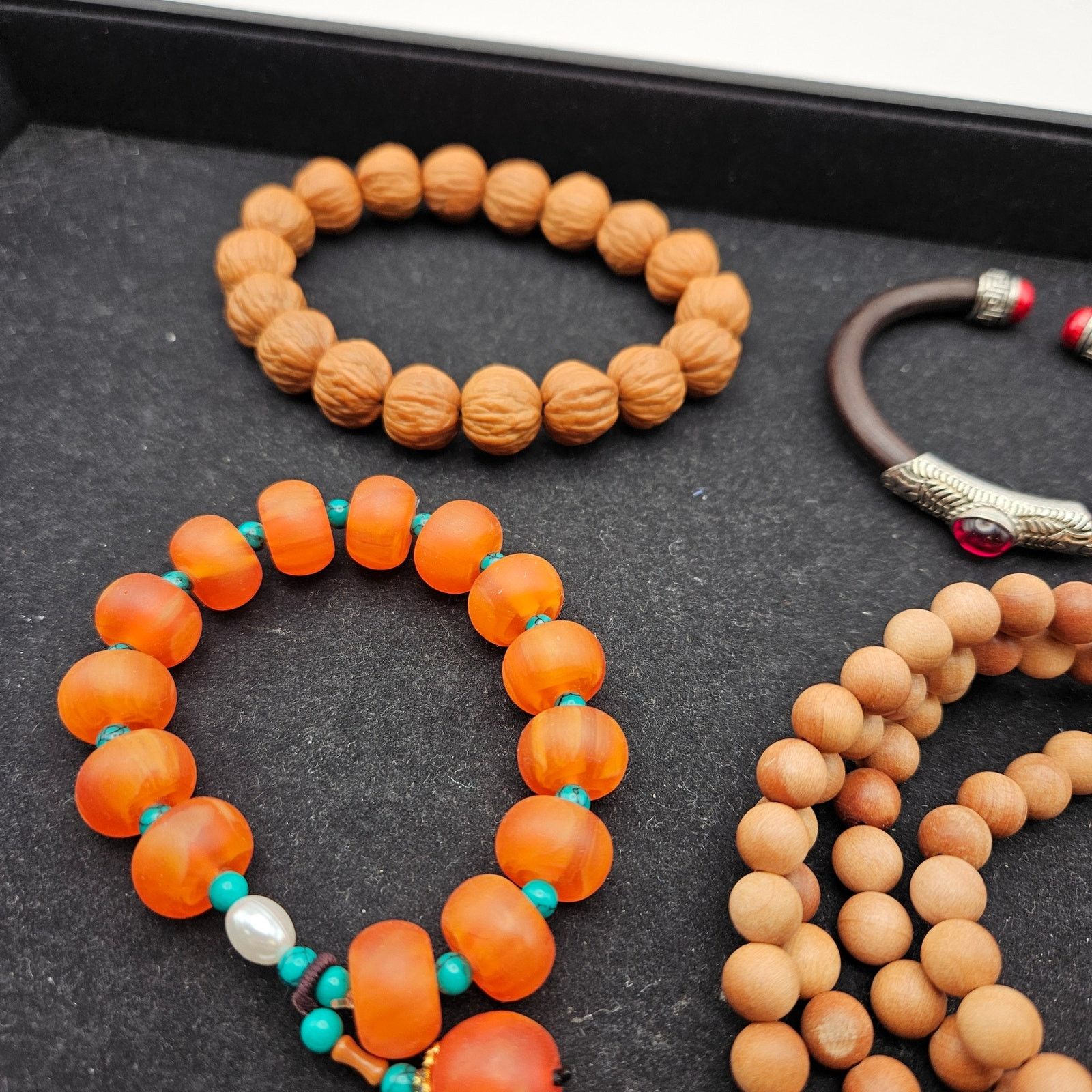 Other WOOD BEADED BRACELET LOT MALA PRAYER STYLE STRETCH TASSEL Size ONE SIZE - 2 Thumbnail
