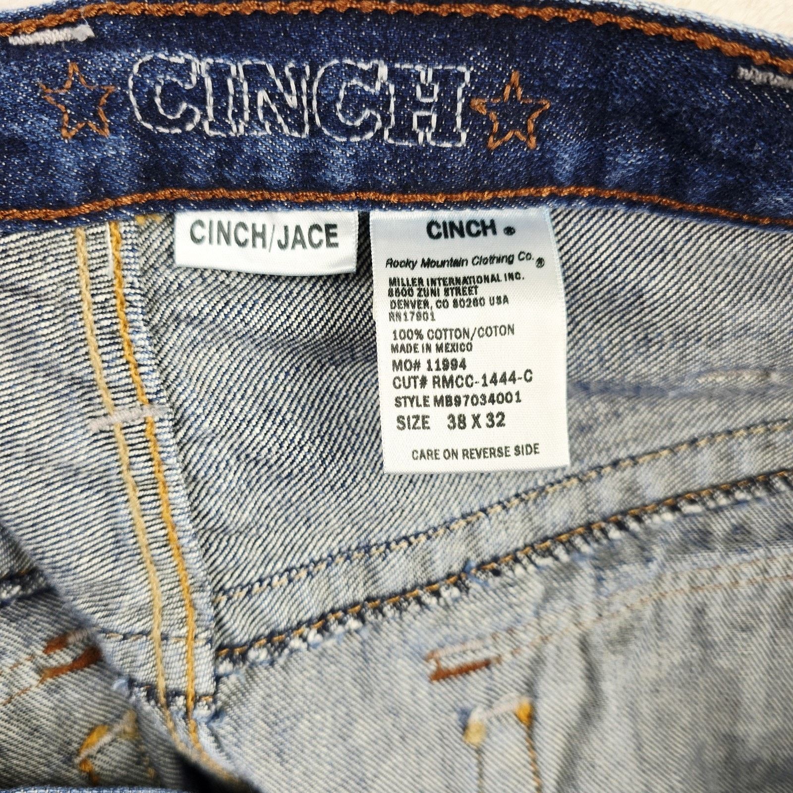 CINCH Cinch Jace Jeans Men's Fits 38x31 Distressed Flap Pockets Size US 38 / EU 54 - 6 Thumbnail
