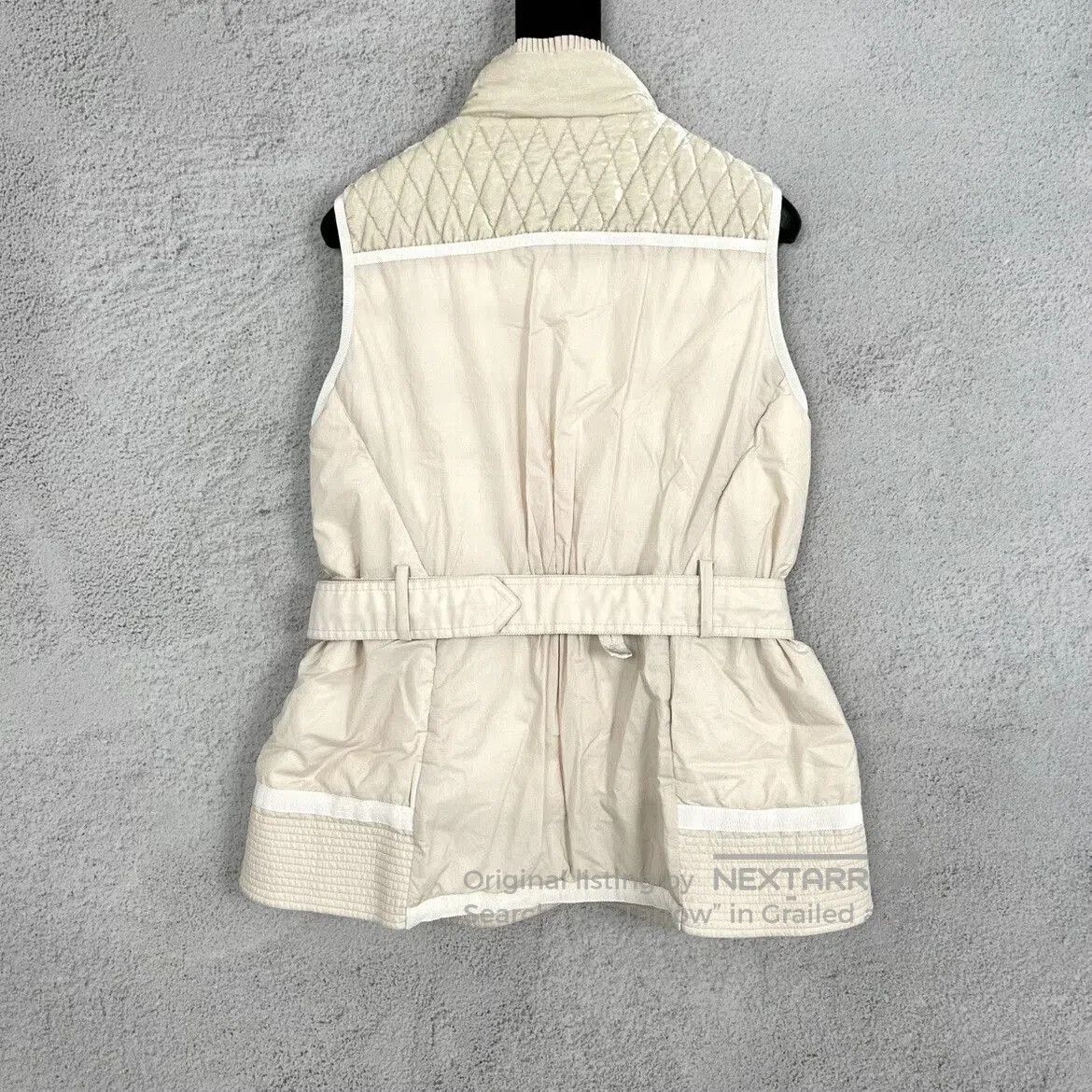 Moncler Moncler Cream Quilted Down Vest. Size S / US 4 / IT 40 - 2 Thumbnail