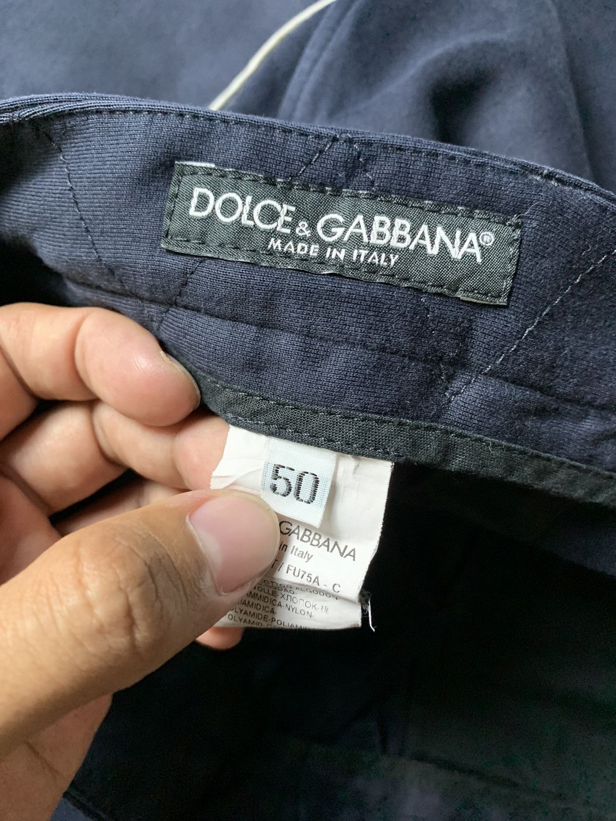 Dolce & Gabbana 2000s Dolce & Gabbana Casual White Line Trousers Size US 33 - 8 Thumbnail