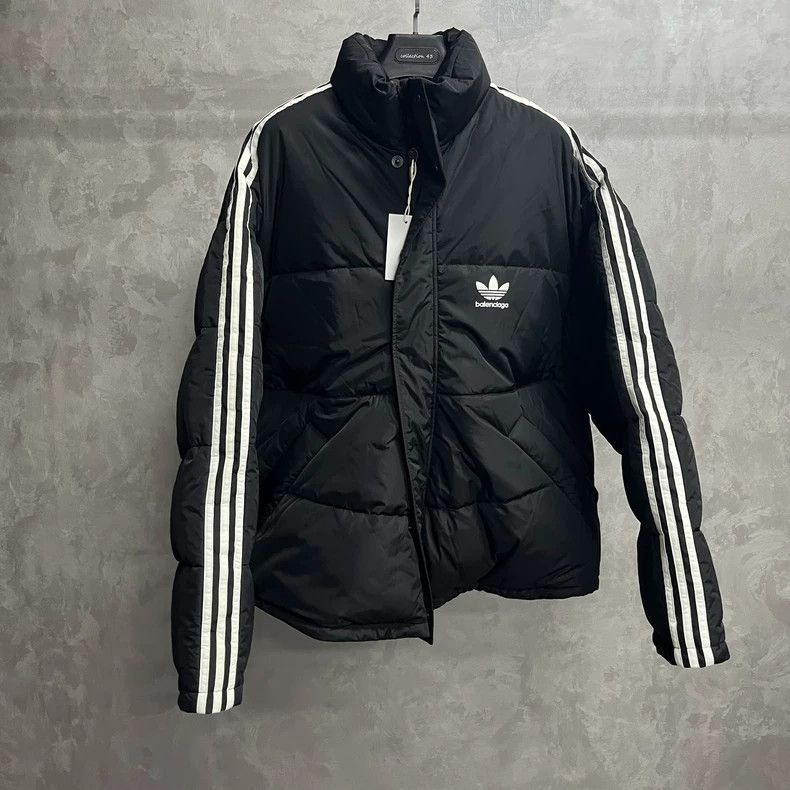 Balenciaga Adidas Black Embroidered Logo Down Jacket-2506