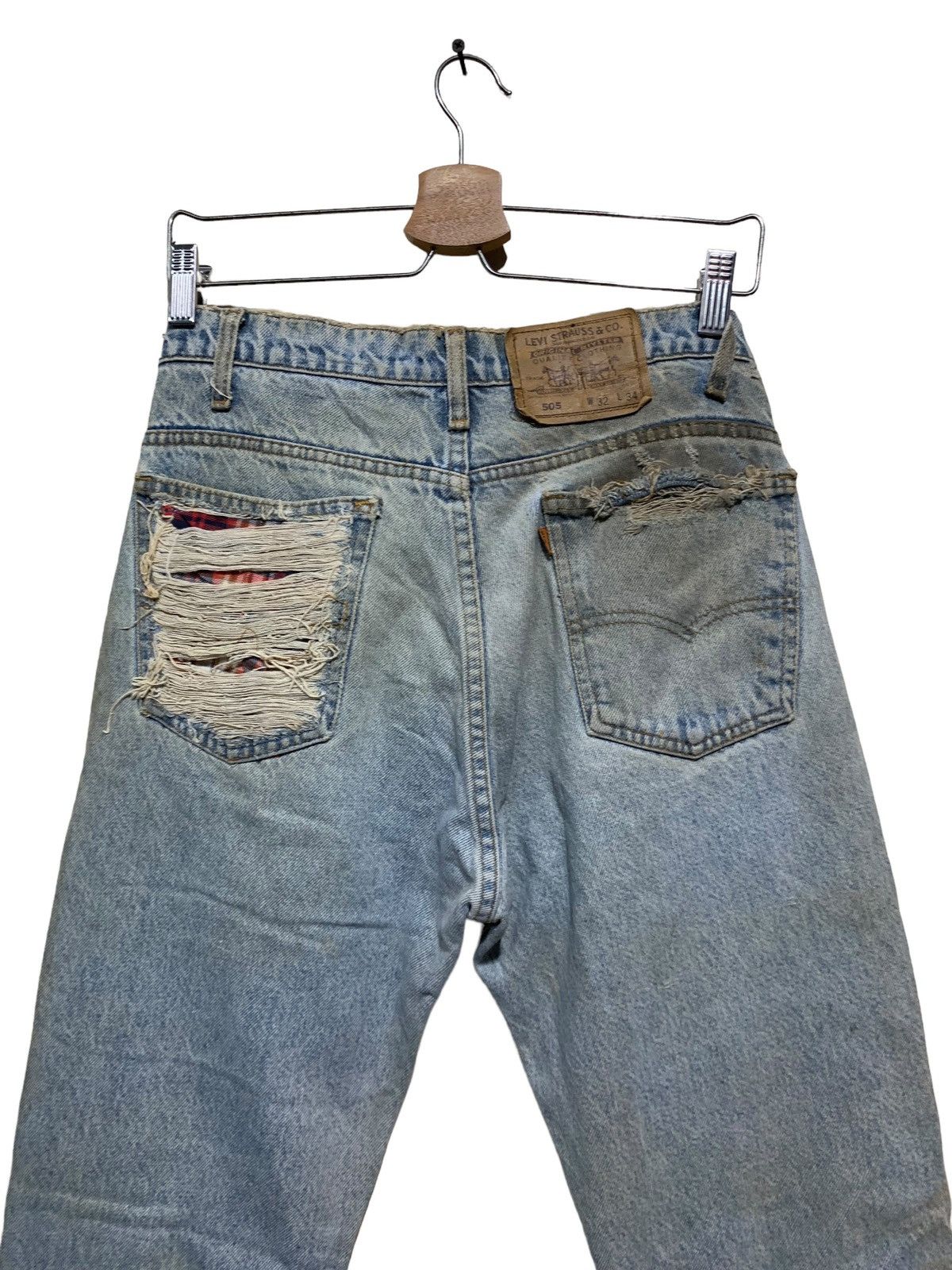 Levi's 🔥VTG LEVIS ORANGE TAB PATCHWORK&DISTRESSED JEANS Size US 30 / EU 46 - 7 Thumbnail