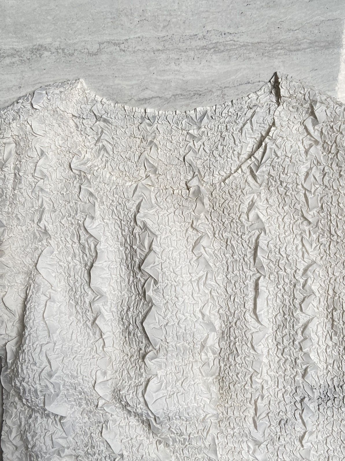 Issey Miyake × Japanese Brand YUKI TORII Wrinkle Pleats T-shirt Size US XS / EU 42 / 0 - 7 Thumbnail