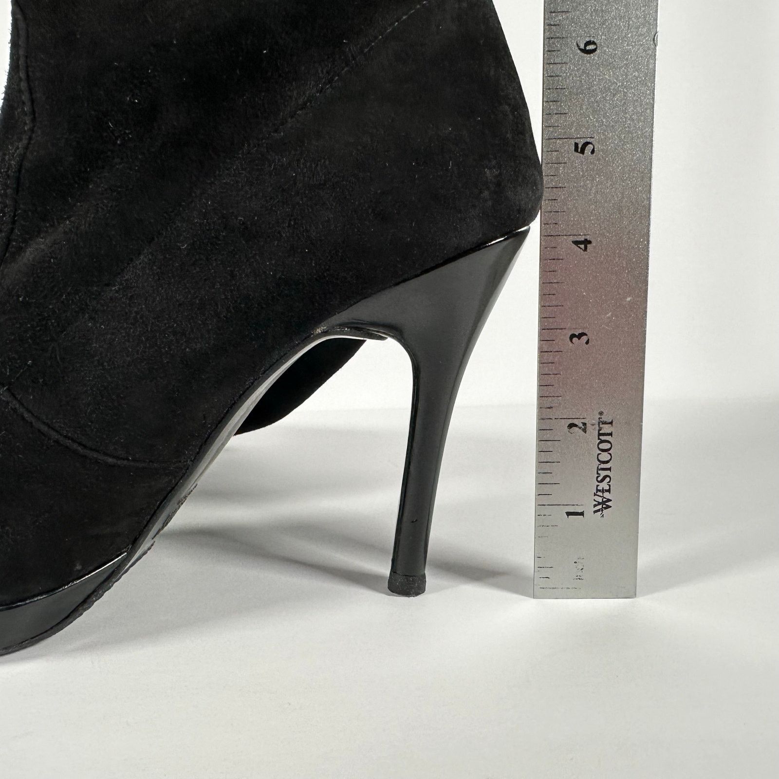 Stuart Weitzman STUART WEITZMAN Black Stiletto Heel, Suede, Knee High Boots Size US 10 / IT 40 - 12 Thumbnail