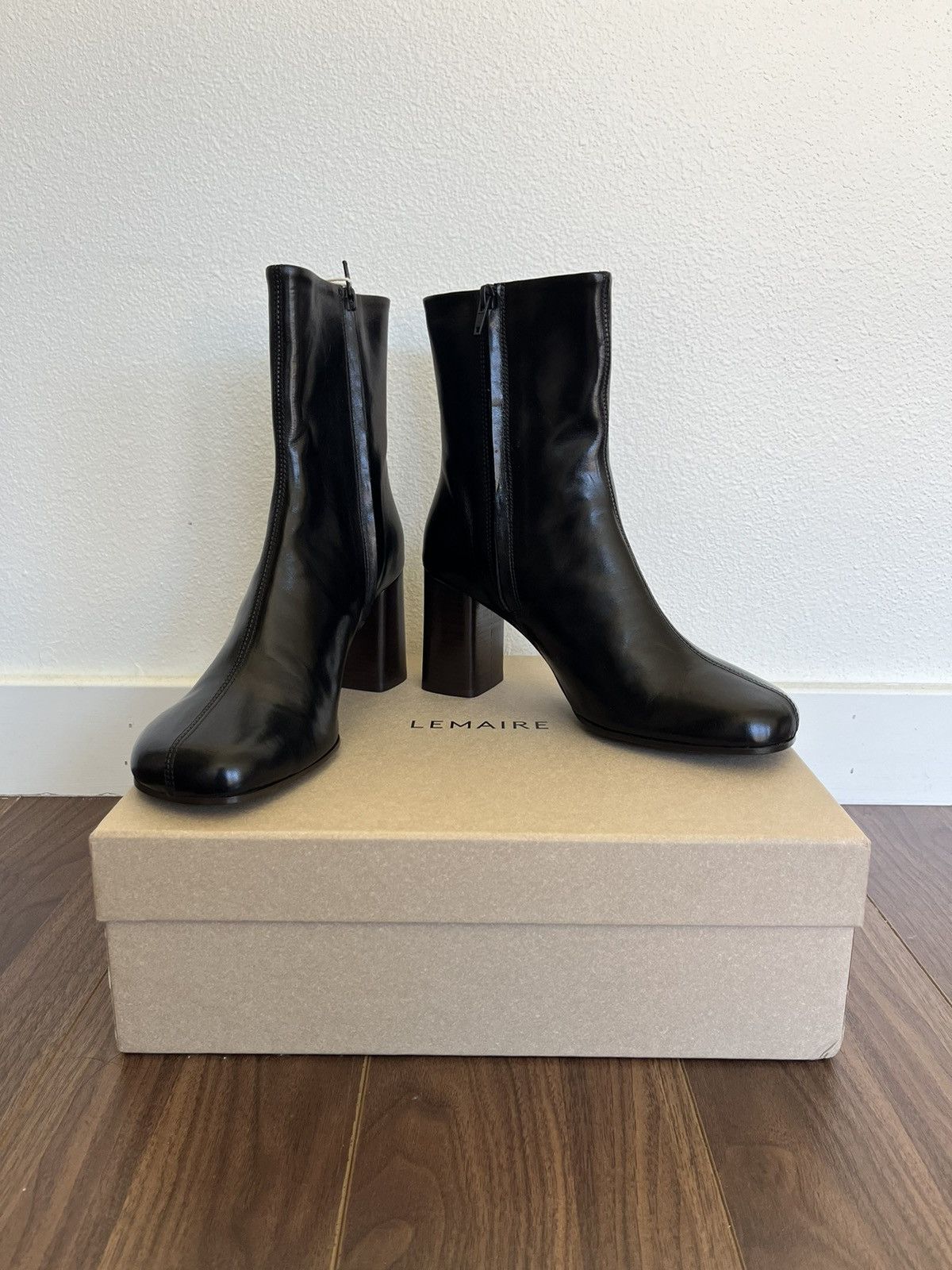 Lemaire Anatomic Boots 80Mm Heel Shoes in Black, Women's