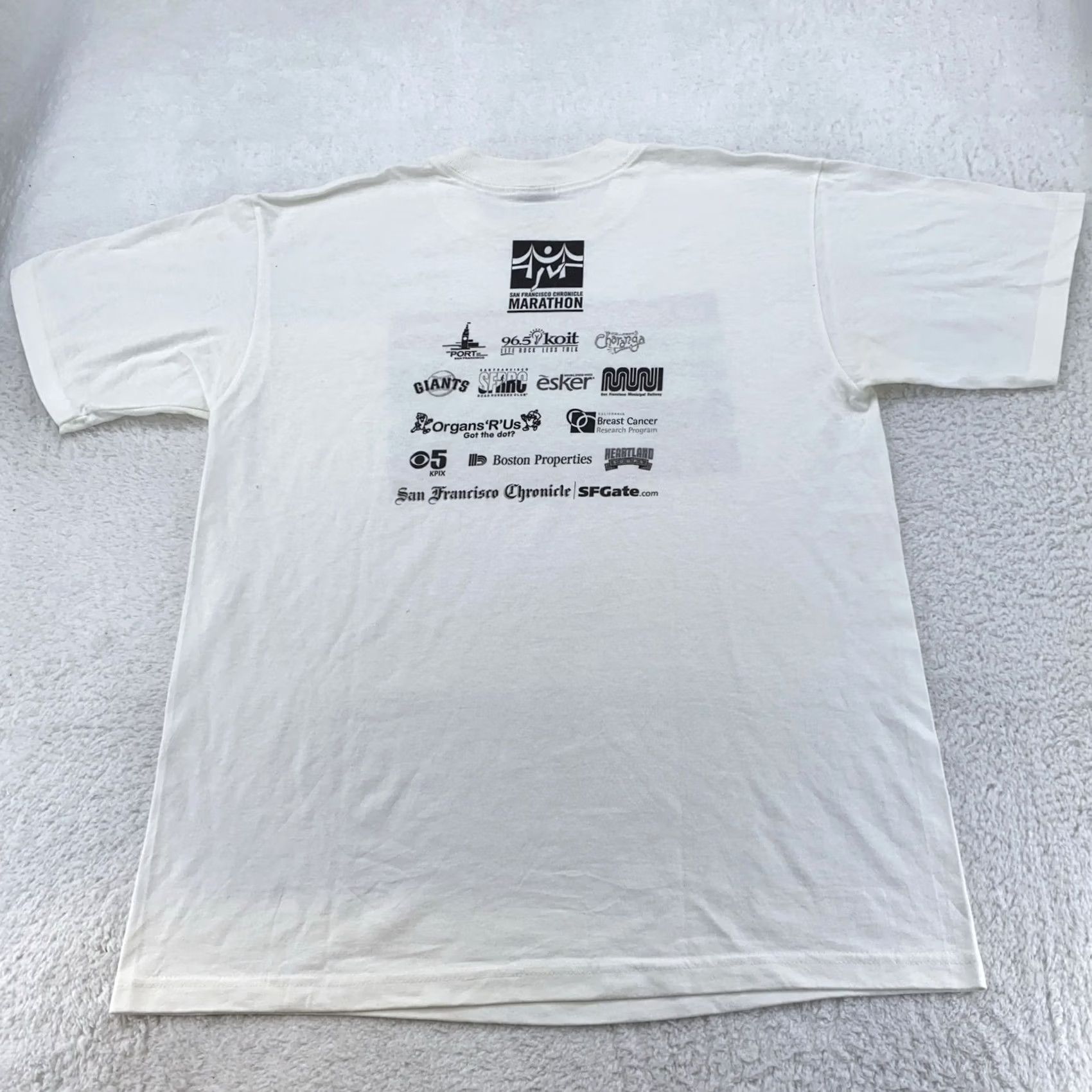 Vintage VINTAGE San Francisco Chronicle Marathon Shirt Mens M White California 2003 Tee Mens Size US M / EU 48-50 / 2 - 6 Thumbnail